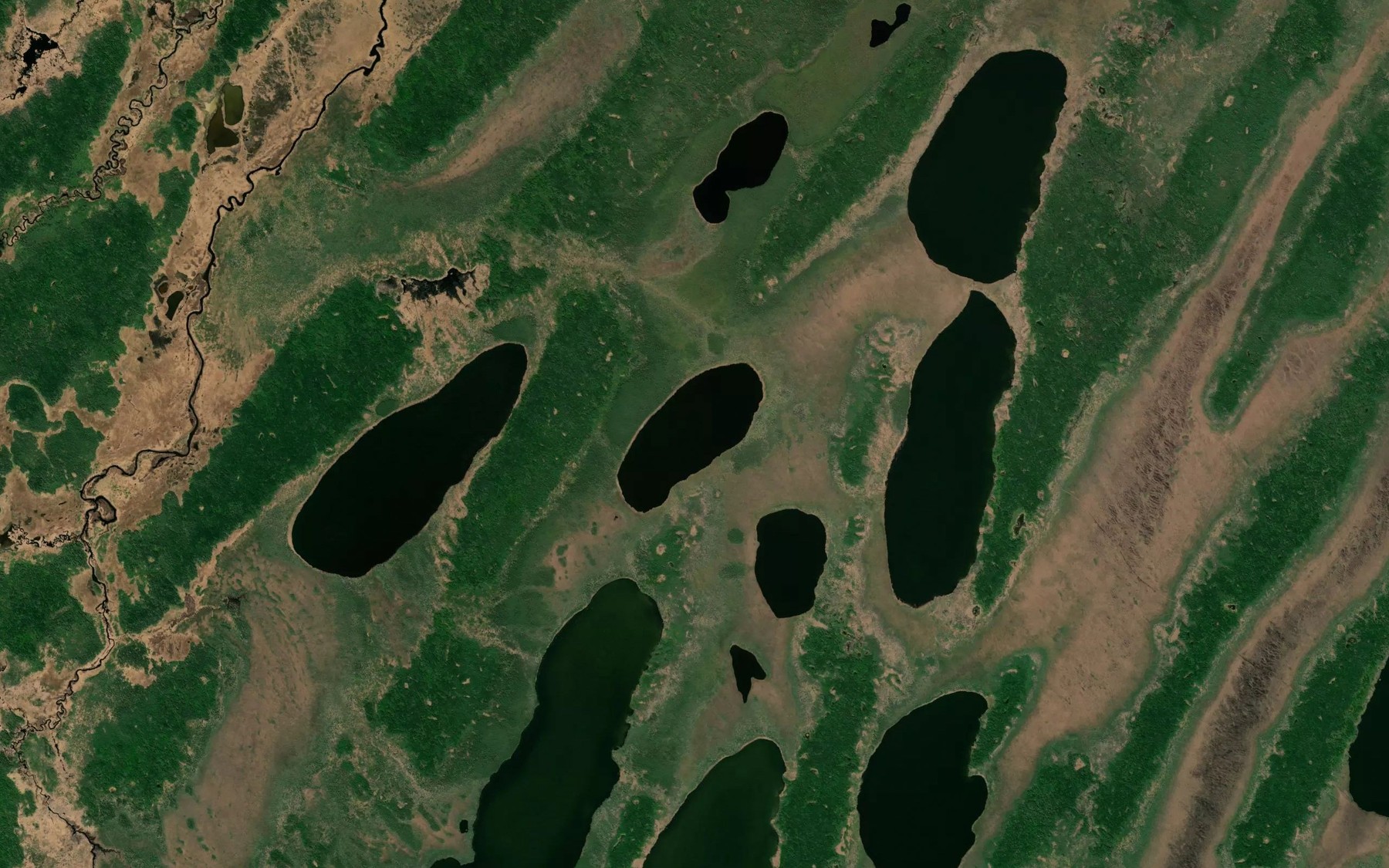 Satellite map of the Nomad Lake