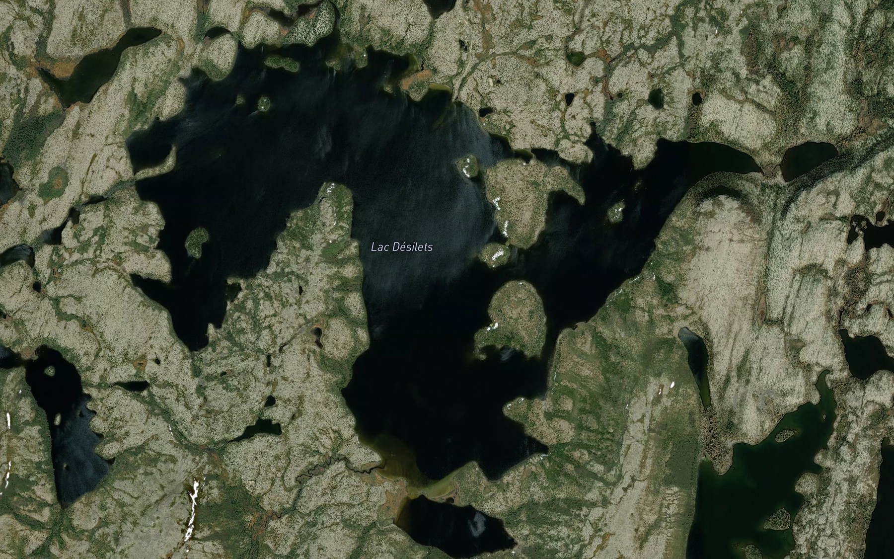 Satellite map of the Lac Desilets