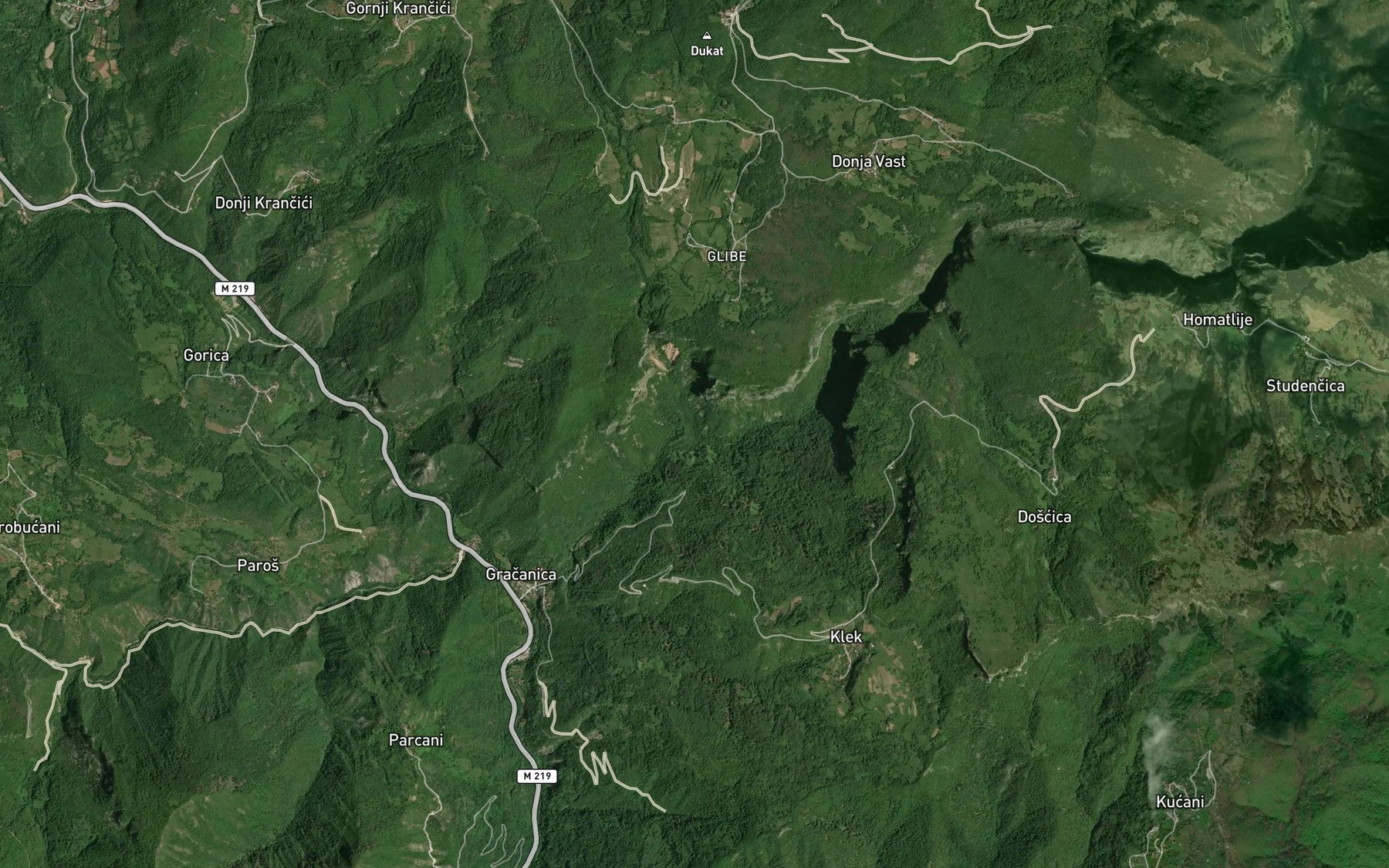 Satellite map of the Visocica