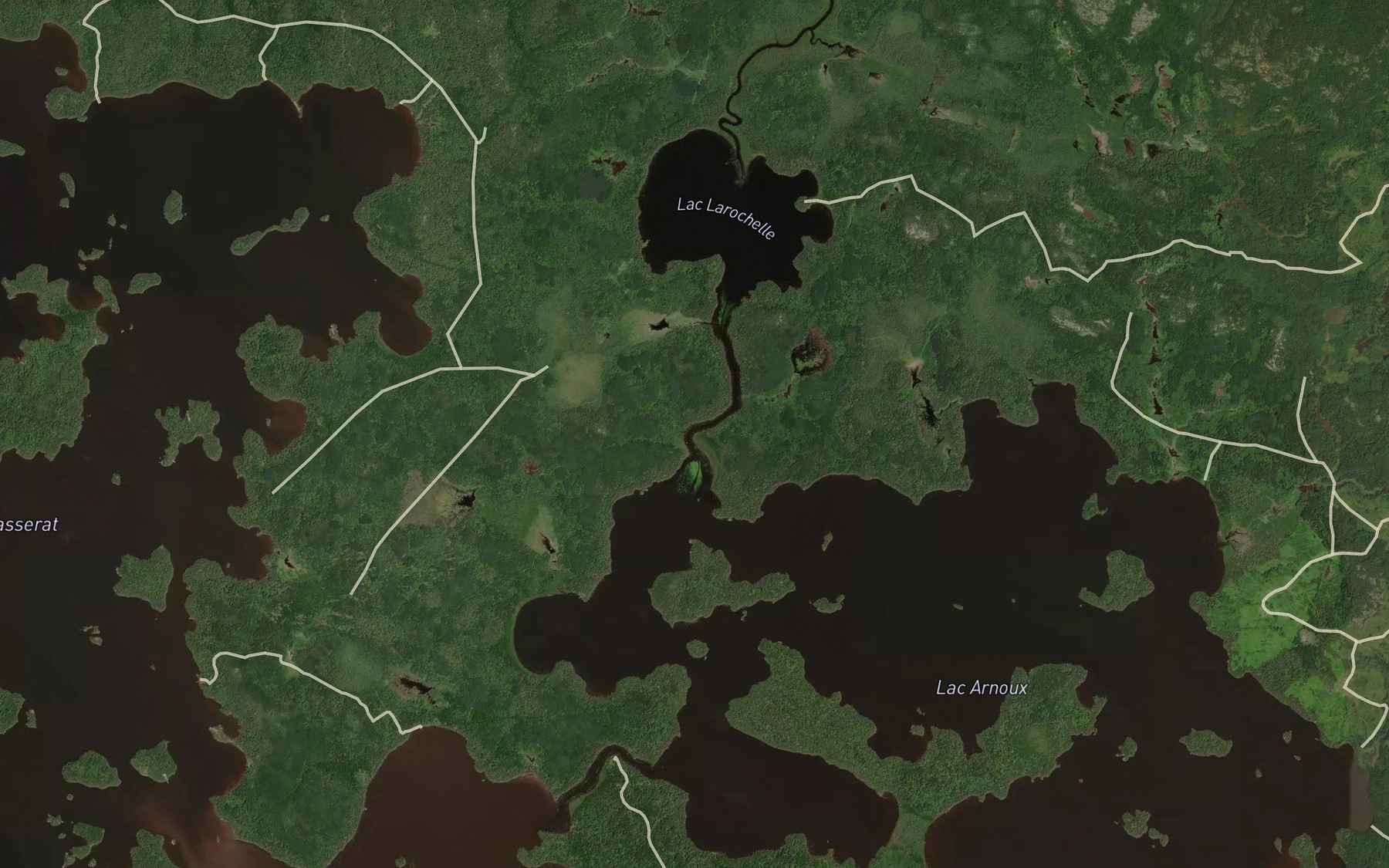 Satellite map of the Ruisseau Larochelle