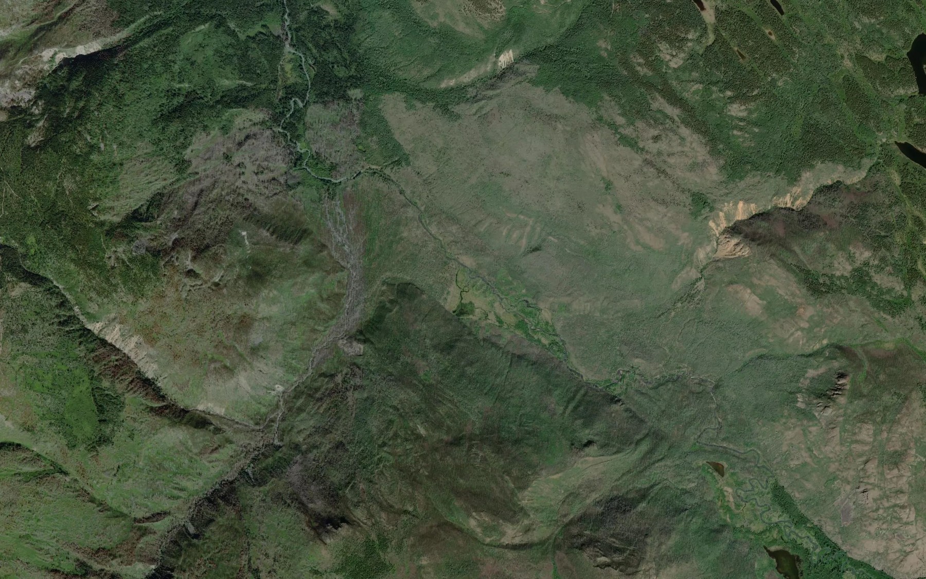 Satellite map of the Copper Creek