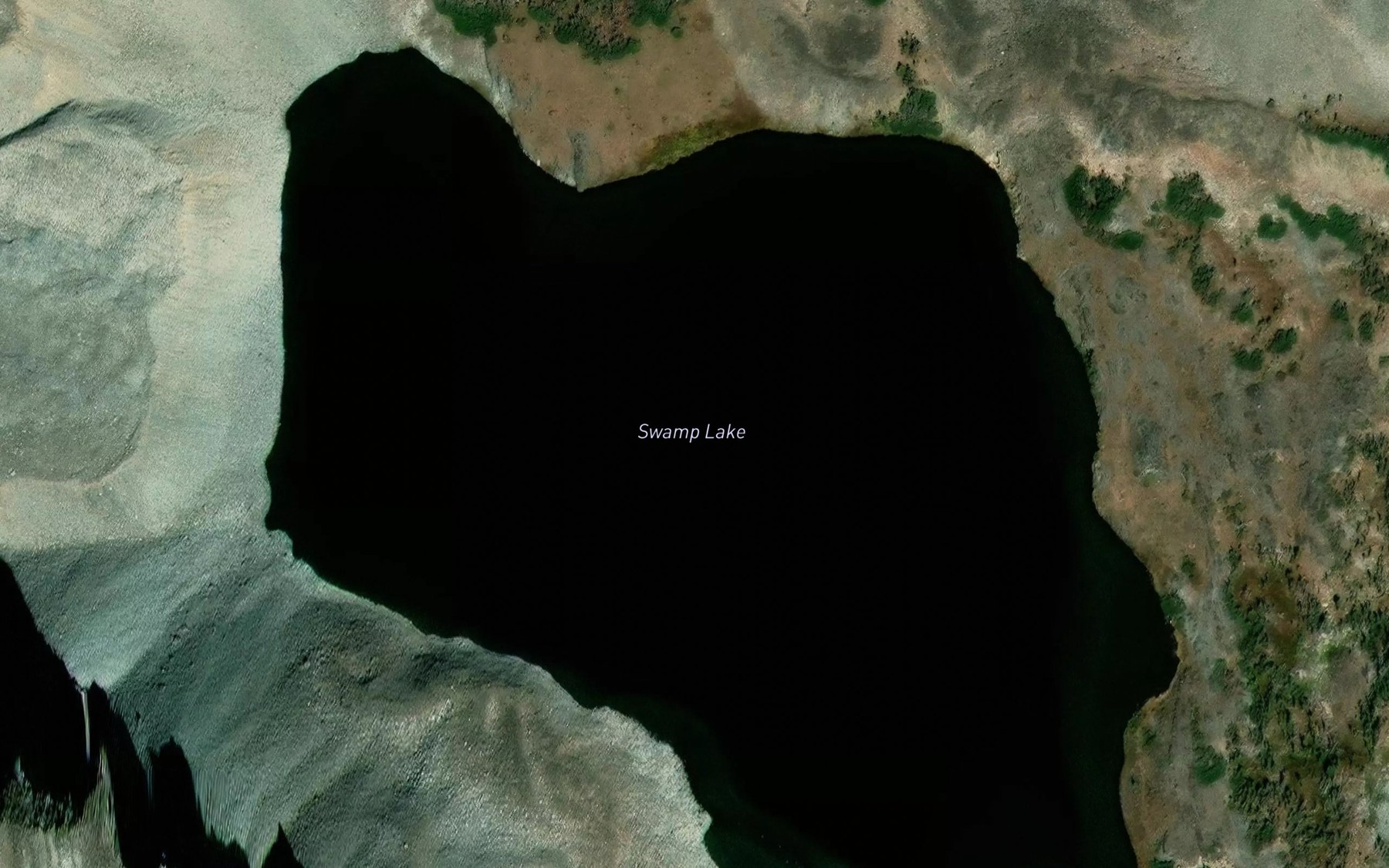Satellite map of the Swamp Lake