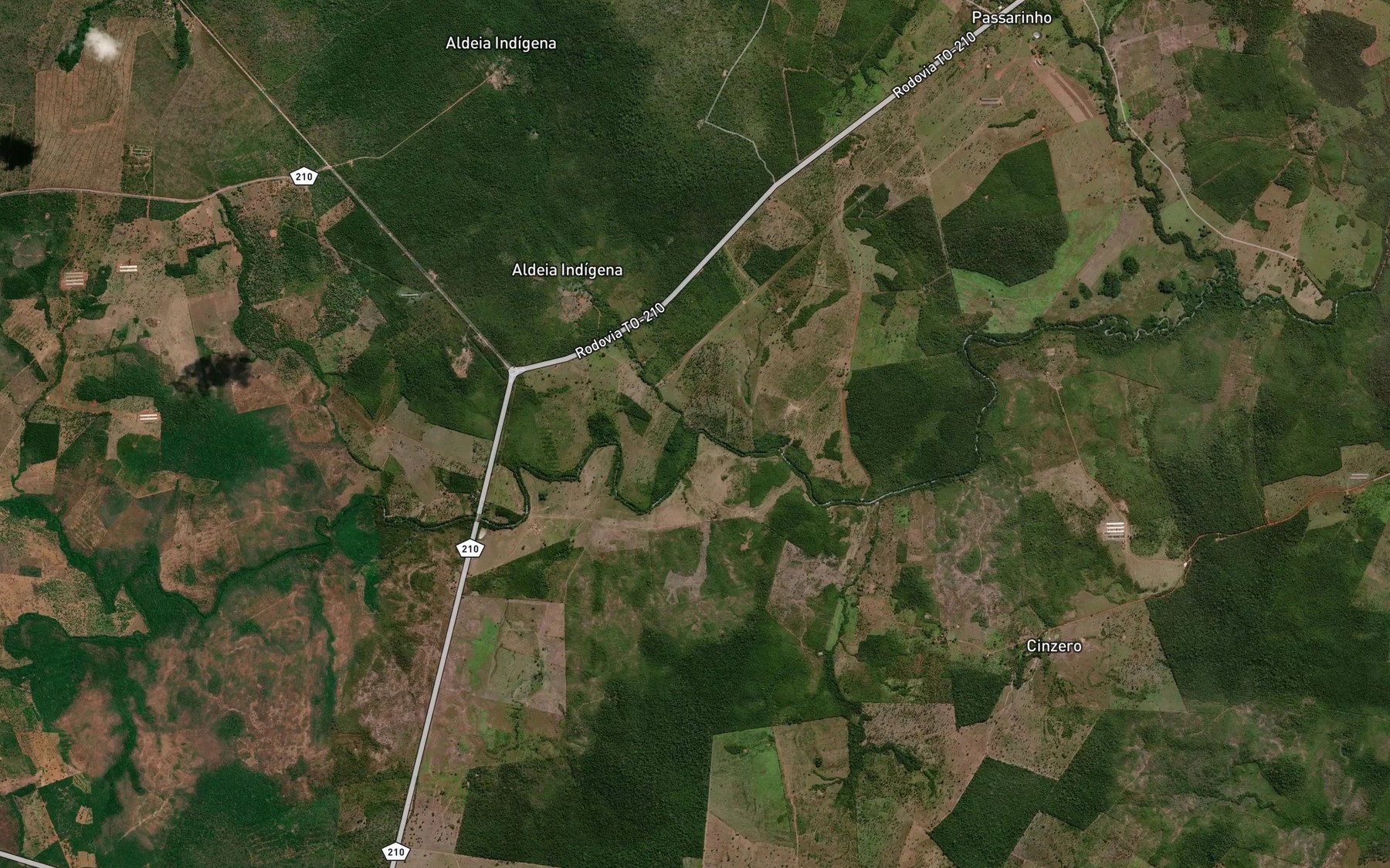 Satellite map of the Corrego Prata