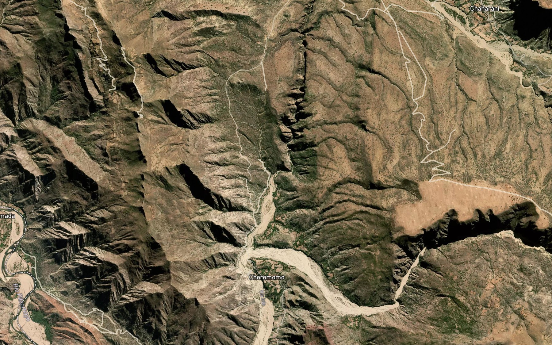 Satellite map of the Rio Icla