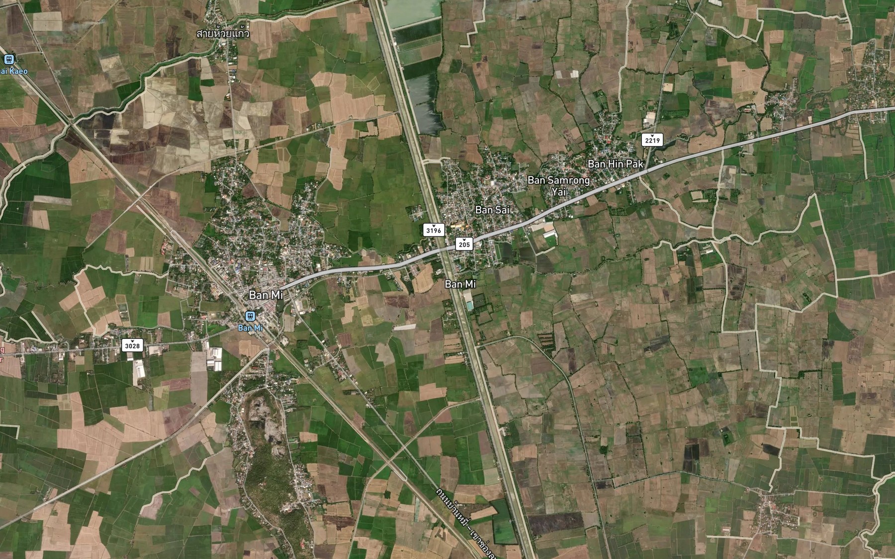 Satellite map of the Nam Sanam Chaeng