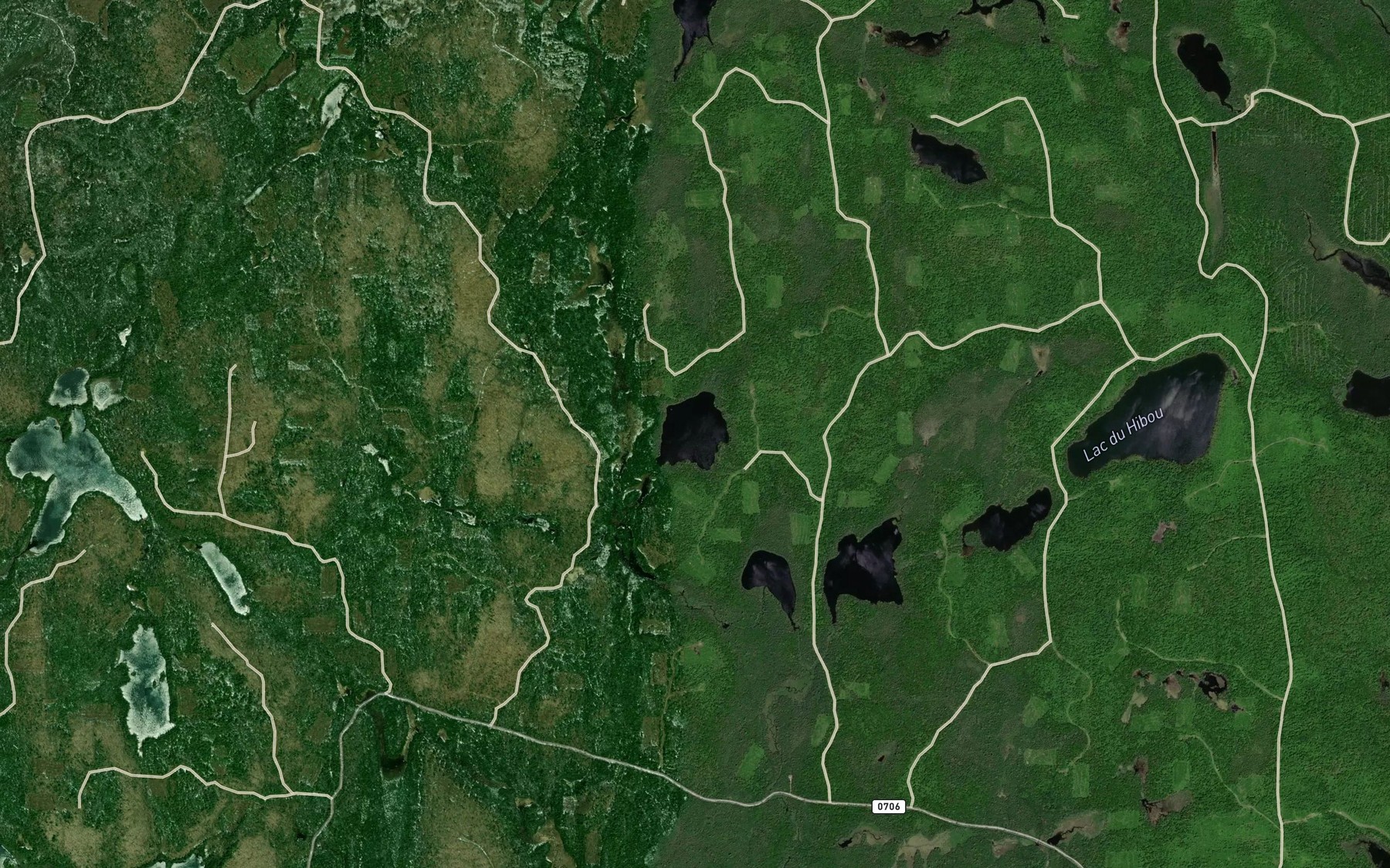 Satellite map of the Lac Greene