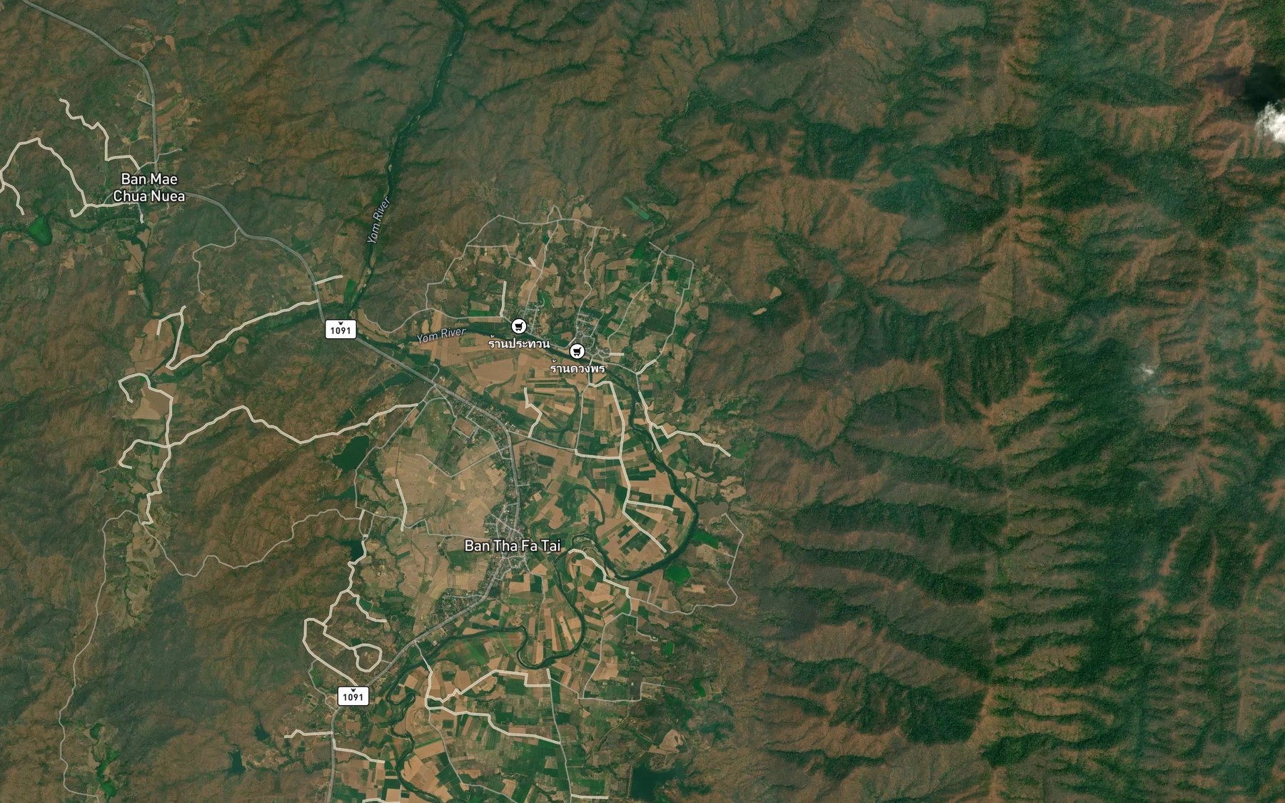 Satellite map of the Huai Khing