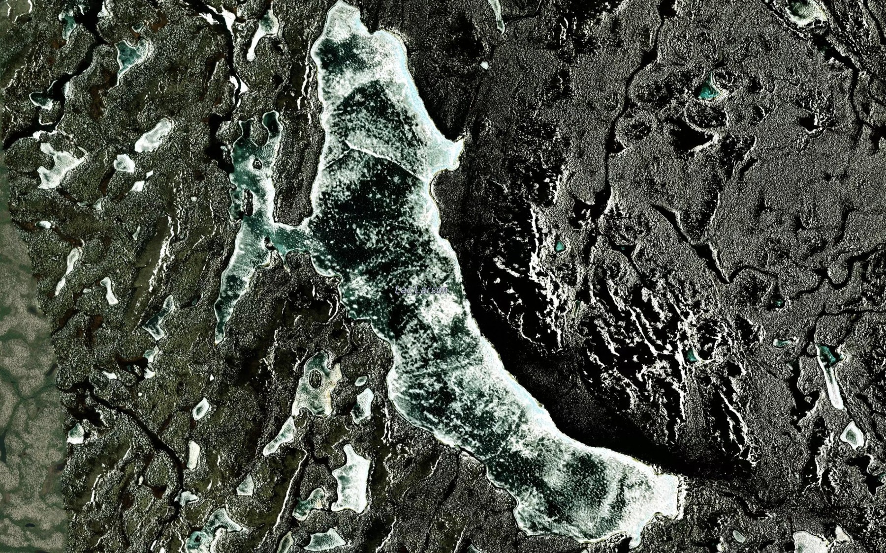 Satellite map of the Lac Larson