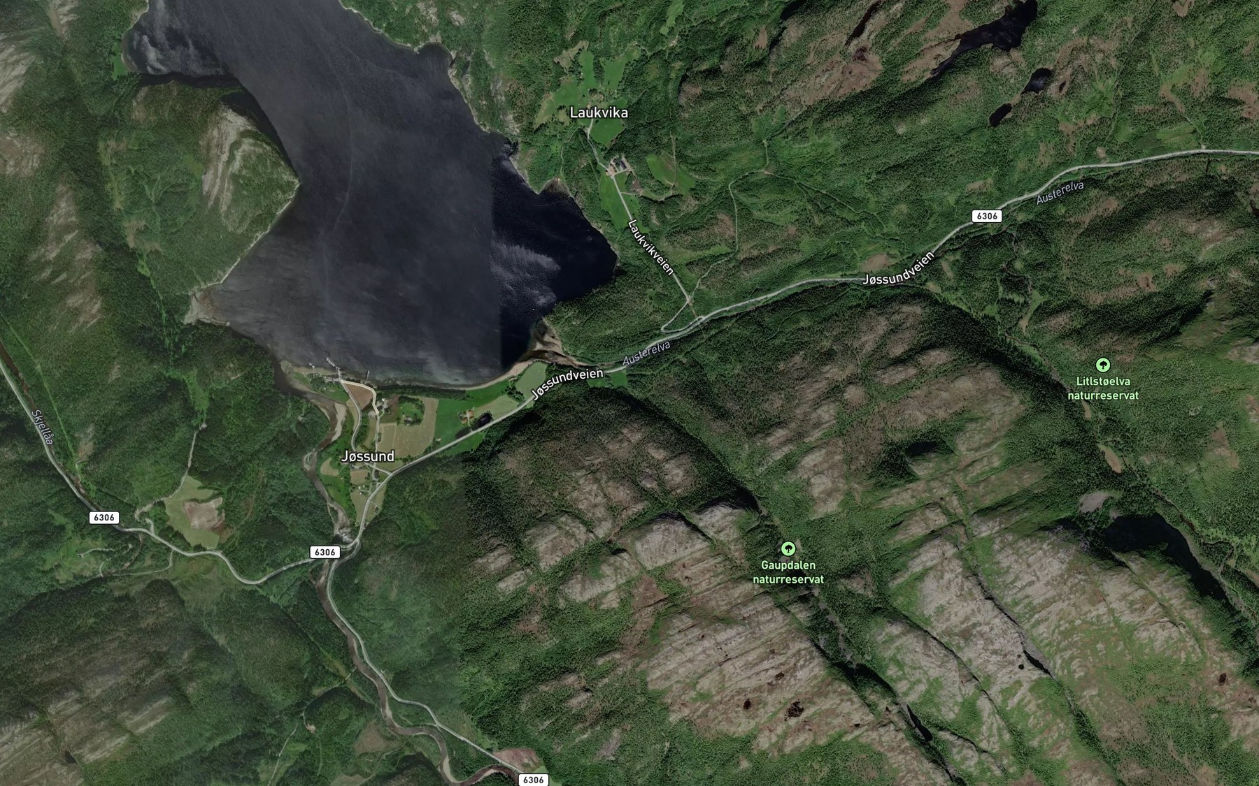 Satellite map of the Gaupdalsbekken