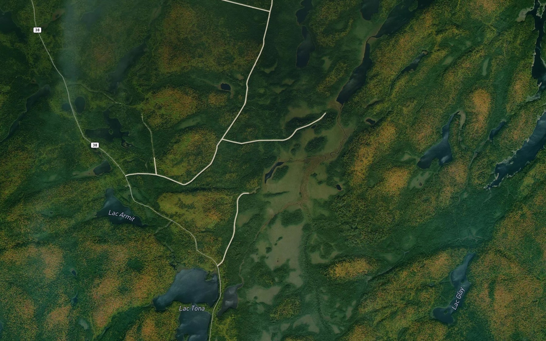 Satellite map of the Lac Vinave