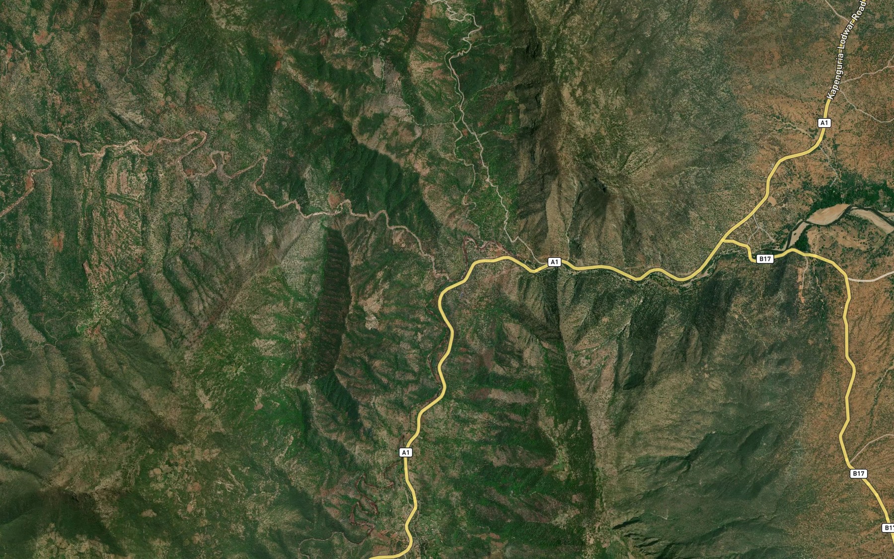 Satellite map of the Iang