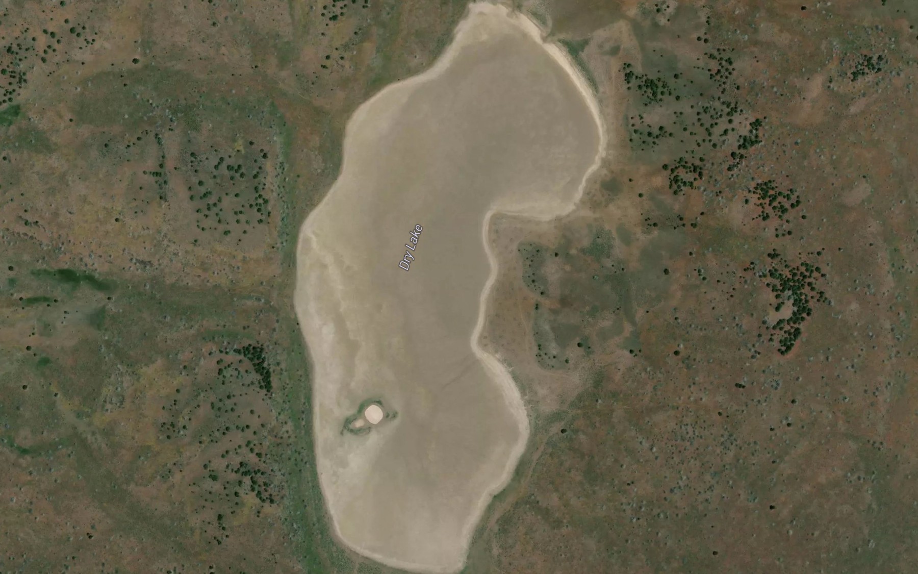 Satellite map of the Dry Lake