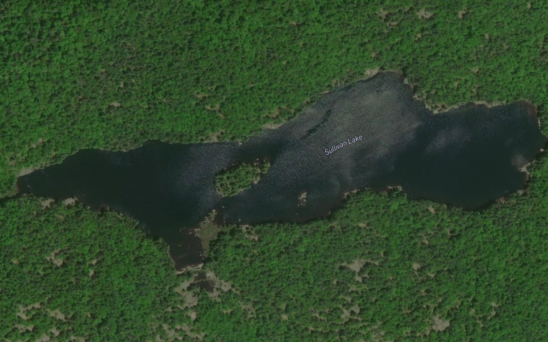 Satellite map of the Sullivan Lake