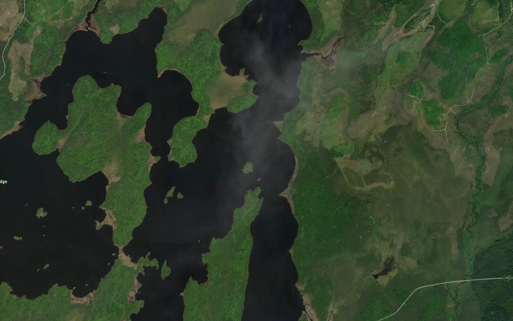 Satellite map of the Carlstead Bay
