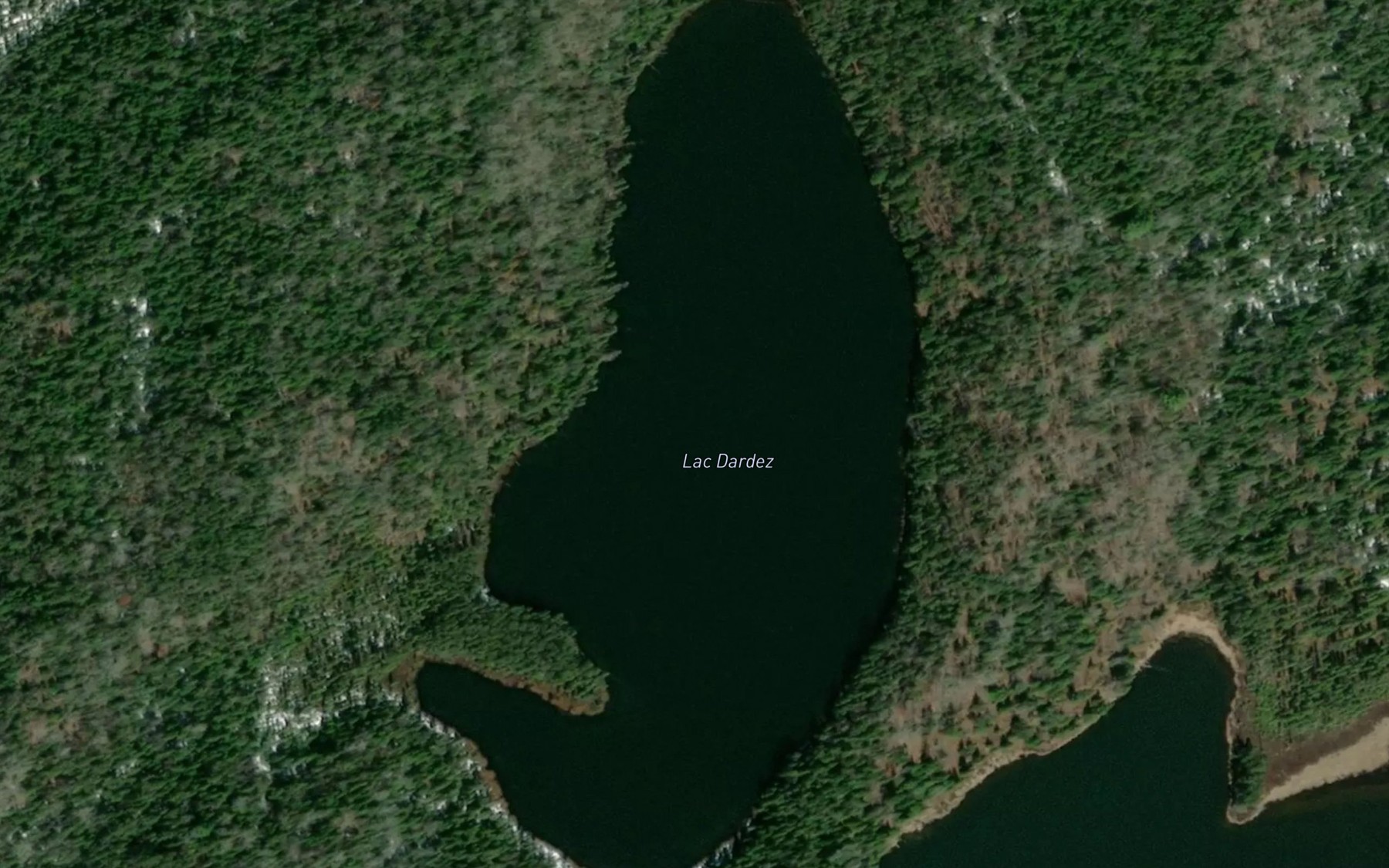 Satellite map of the Lac Dardez