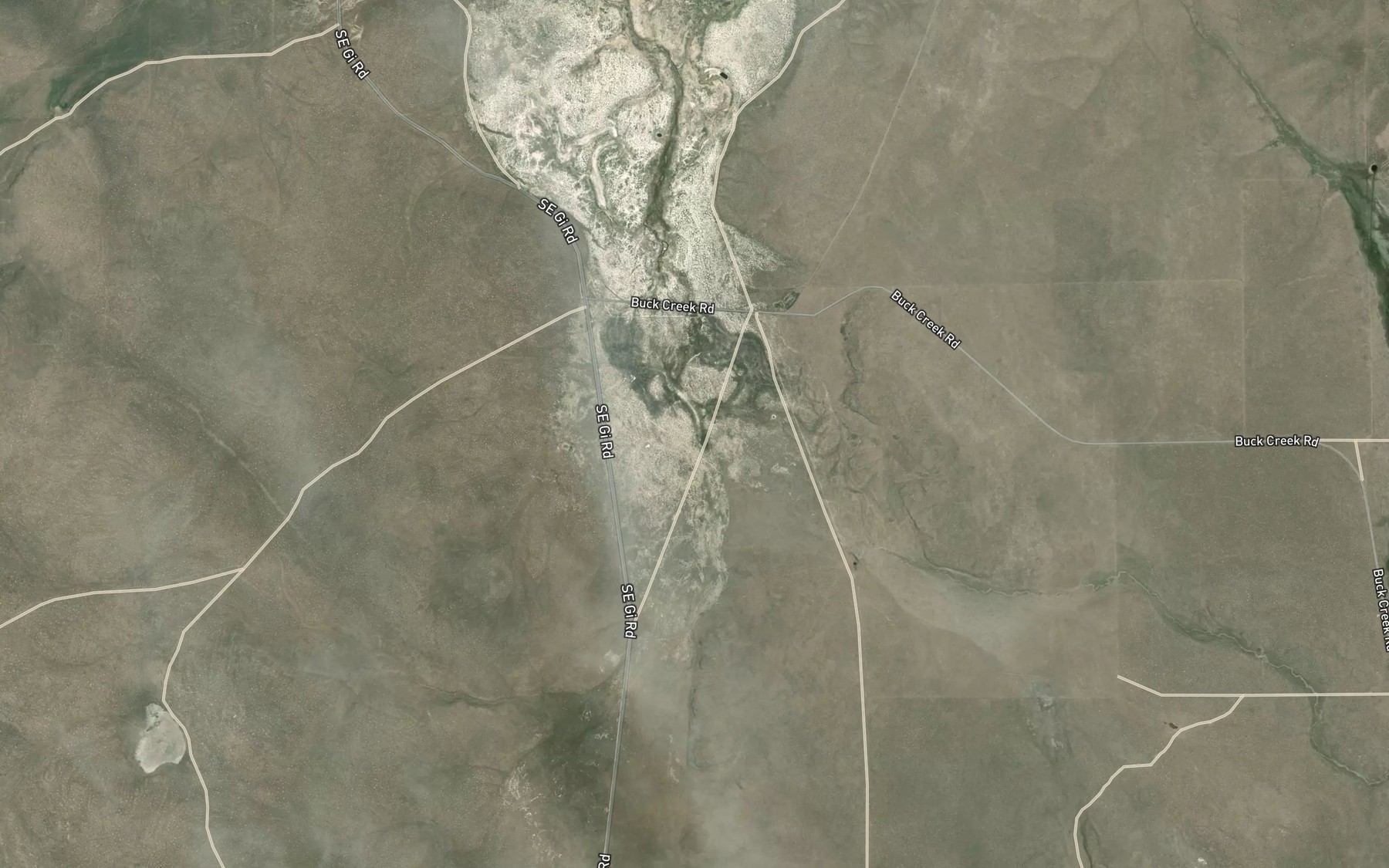 Satellite map of the Buck Creek