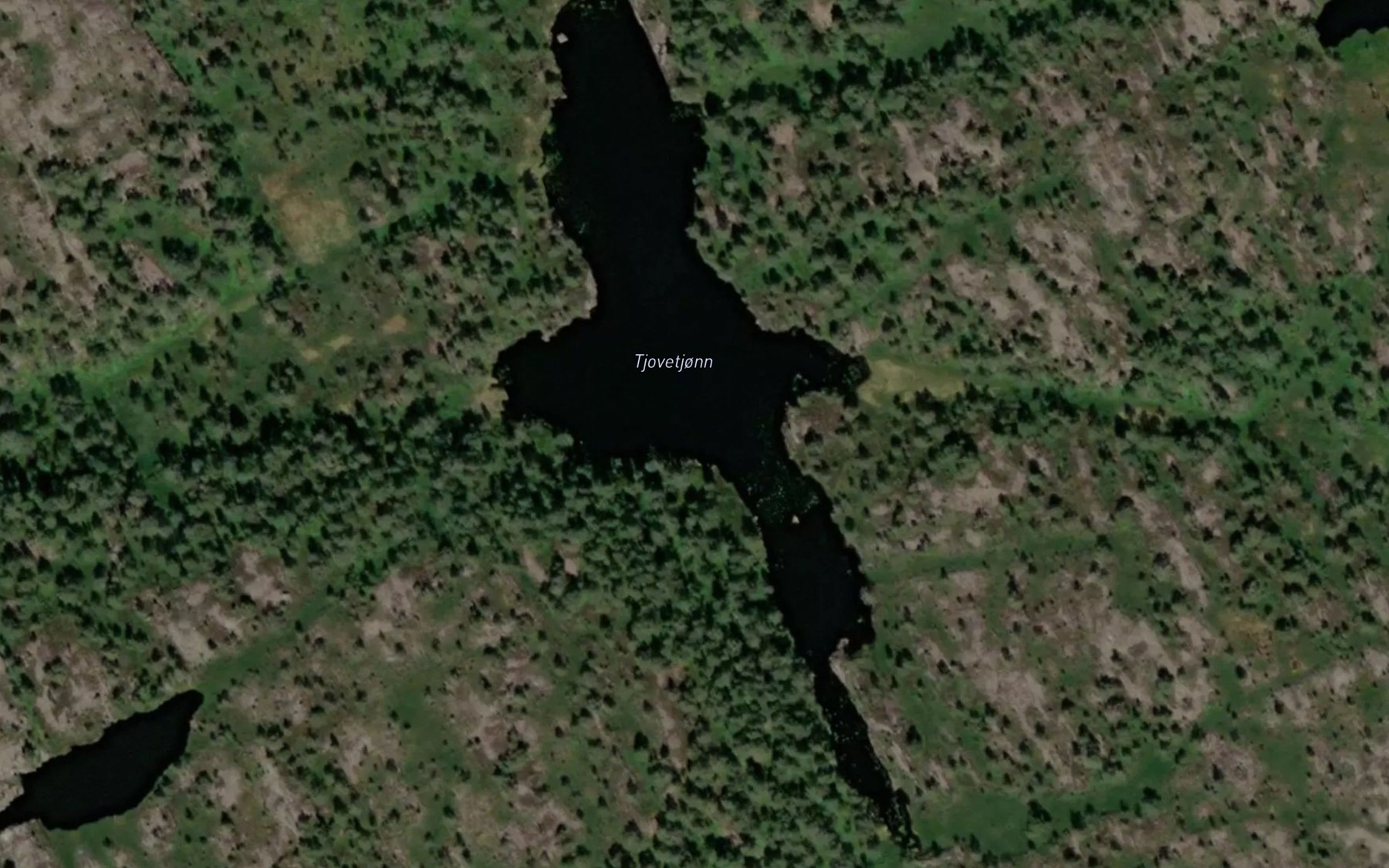 Satellite map of the Tjovetjonn
