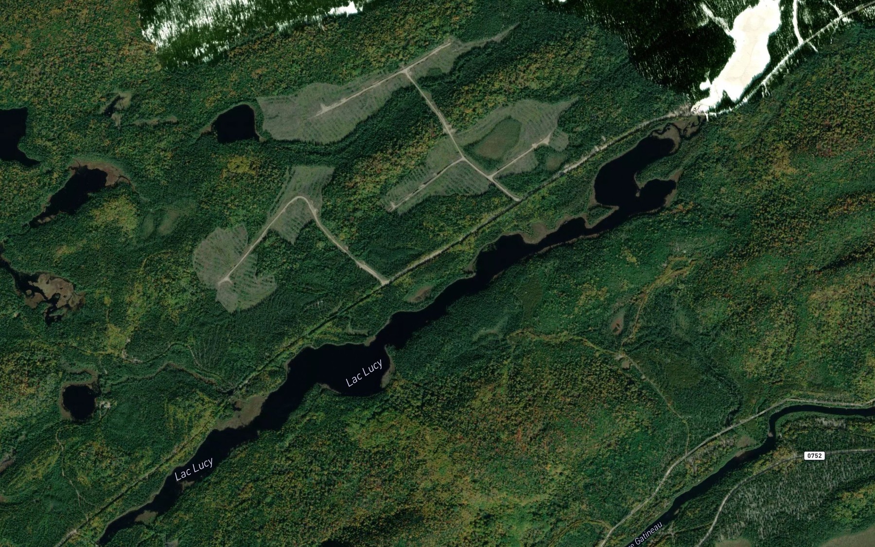 Satellite map of the Lac Lucy