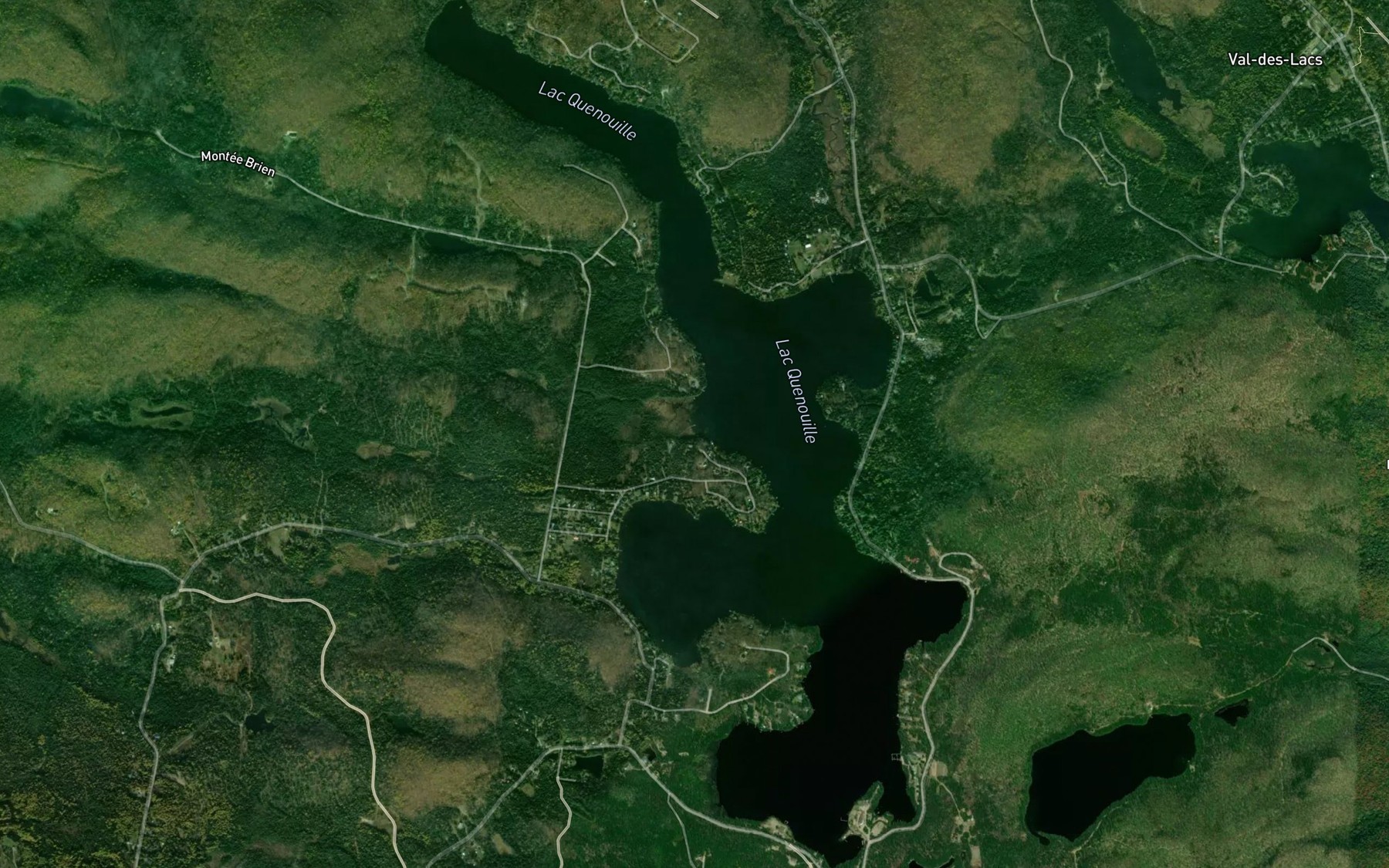 Satellite map of the Lac Quenouille