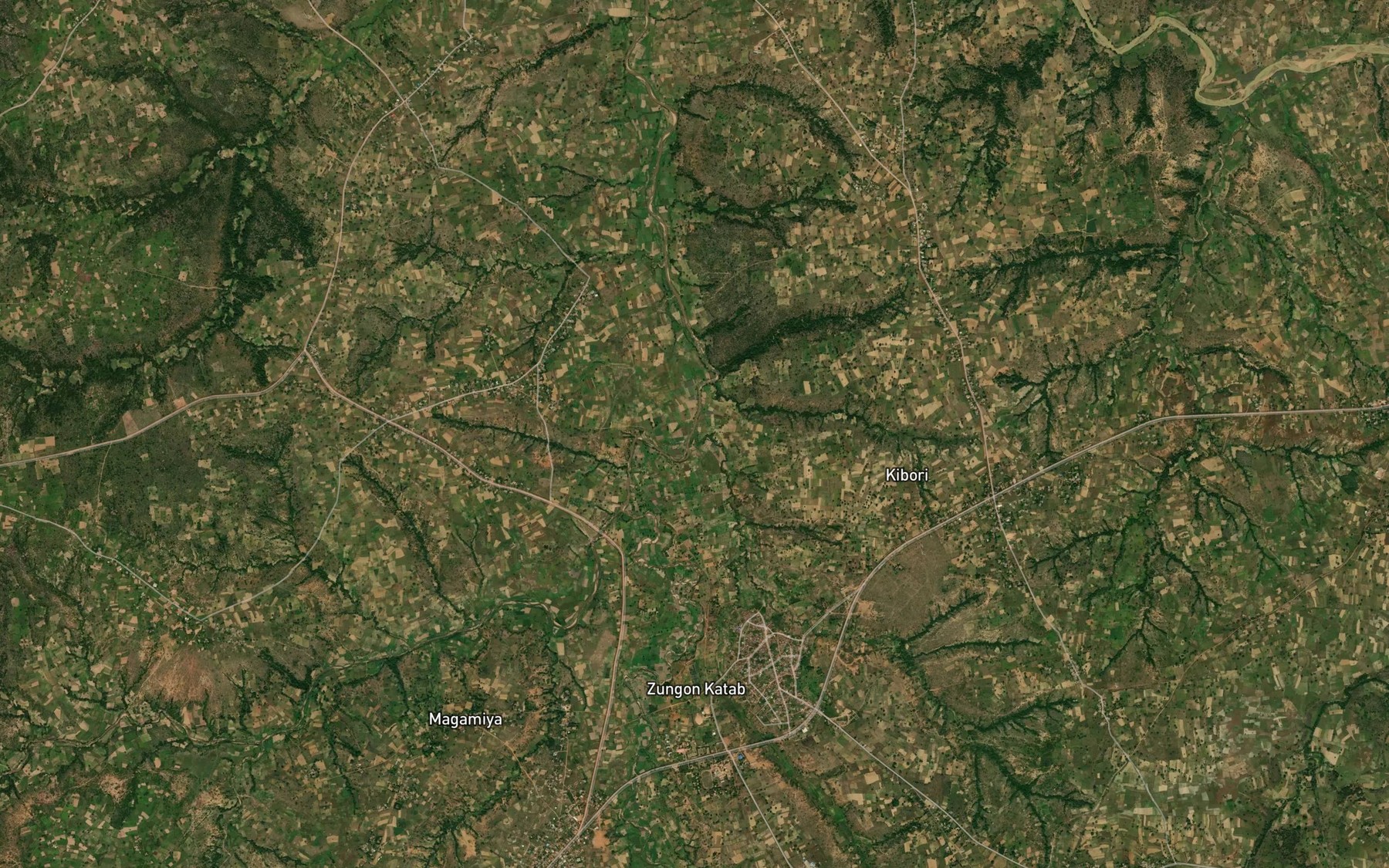 Satellite map of the River Adoots