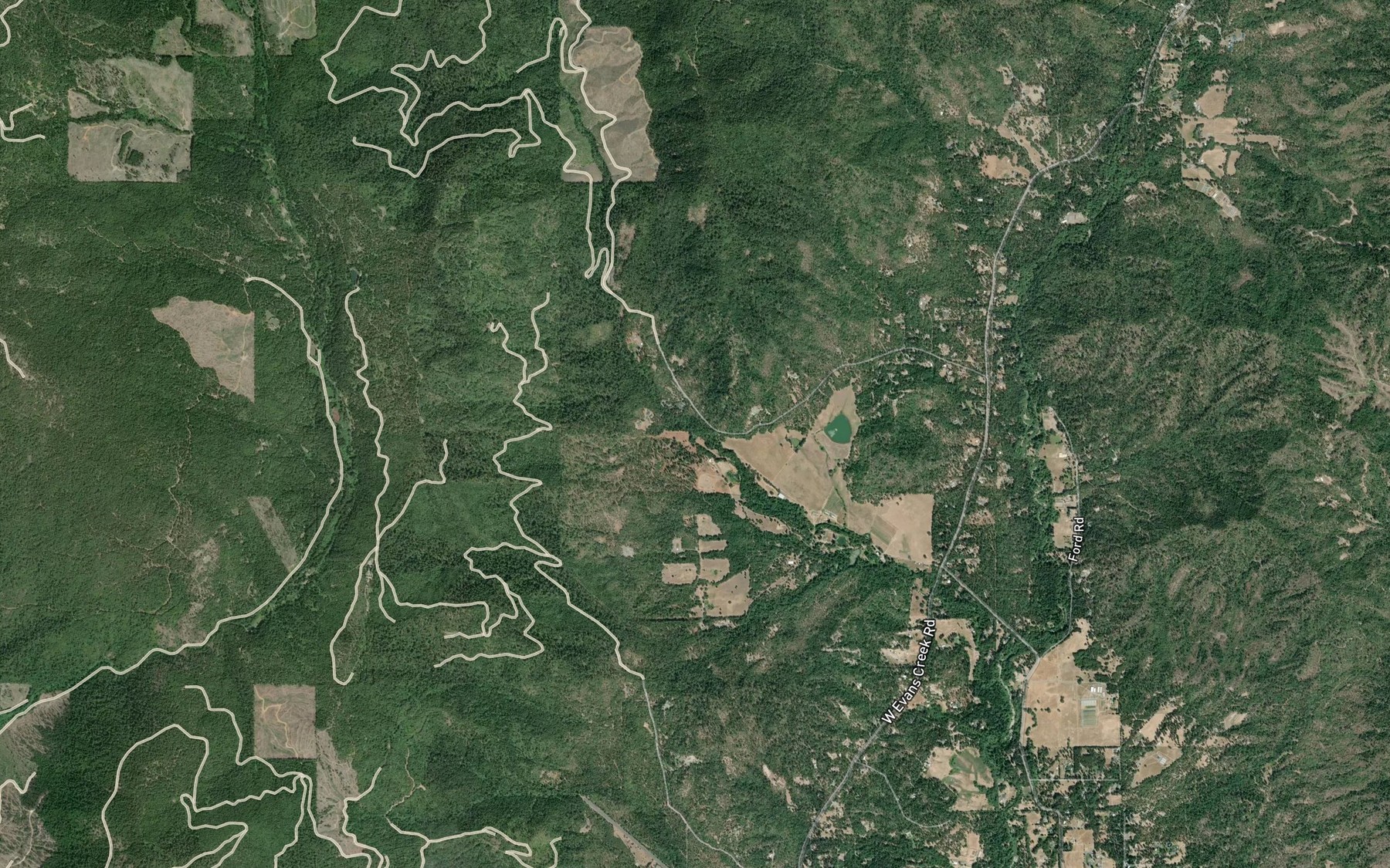 Satellite map of the Standard Basin Reservoir