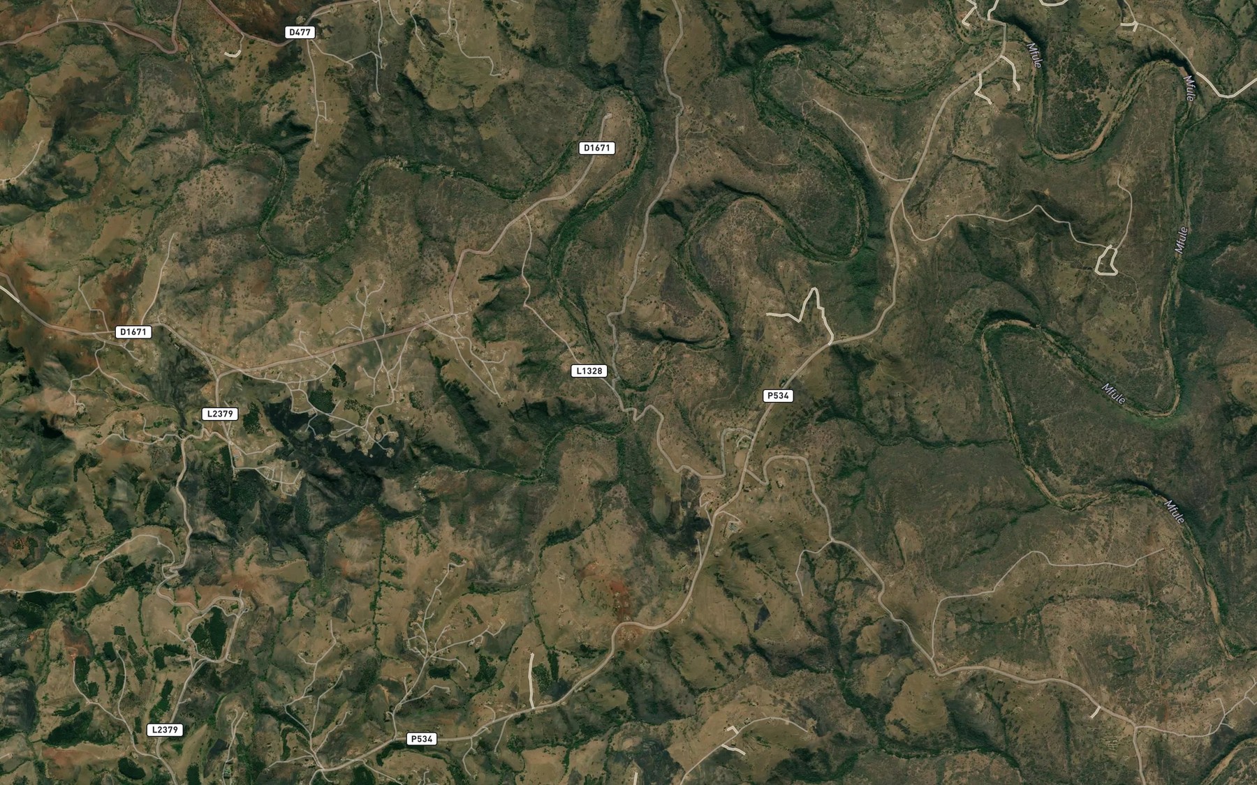 Satellite map of the Hlambanyati