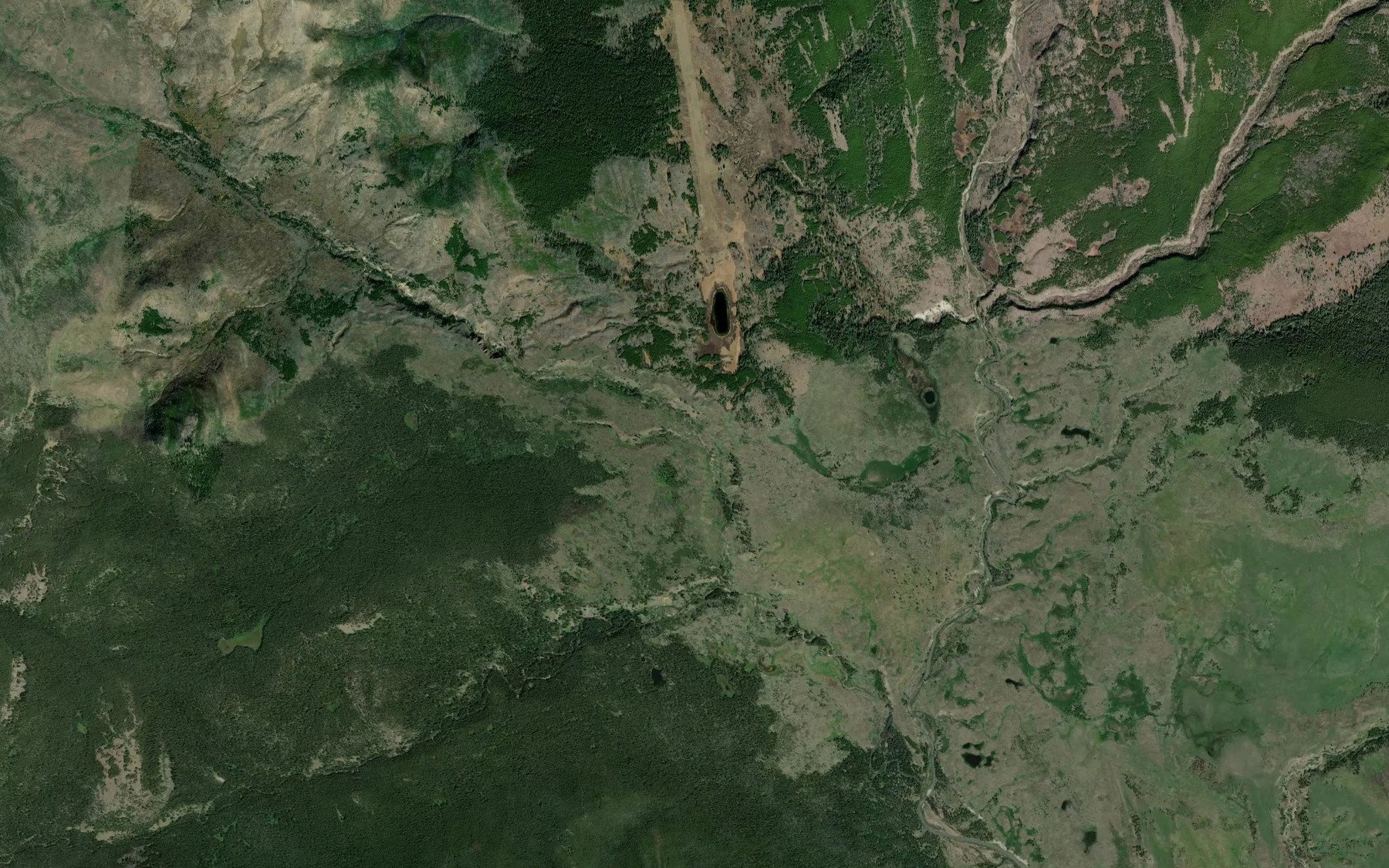 Satellite map of the Hoxsey Creek