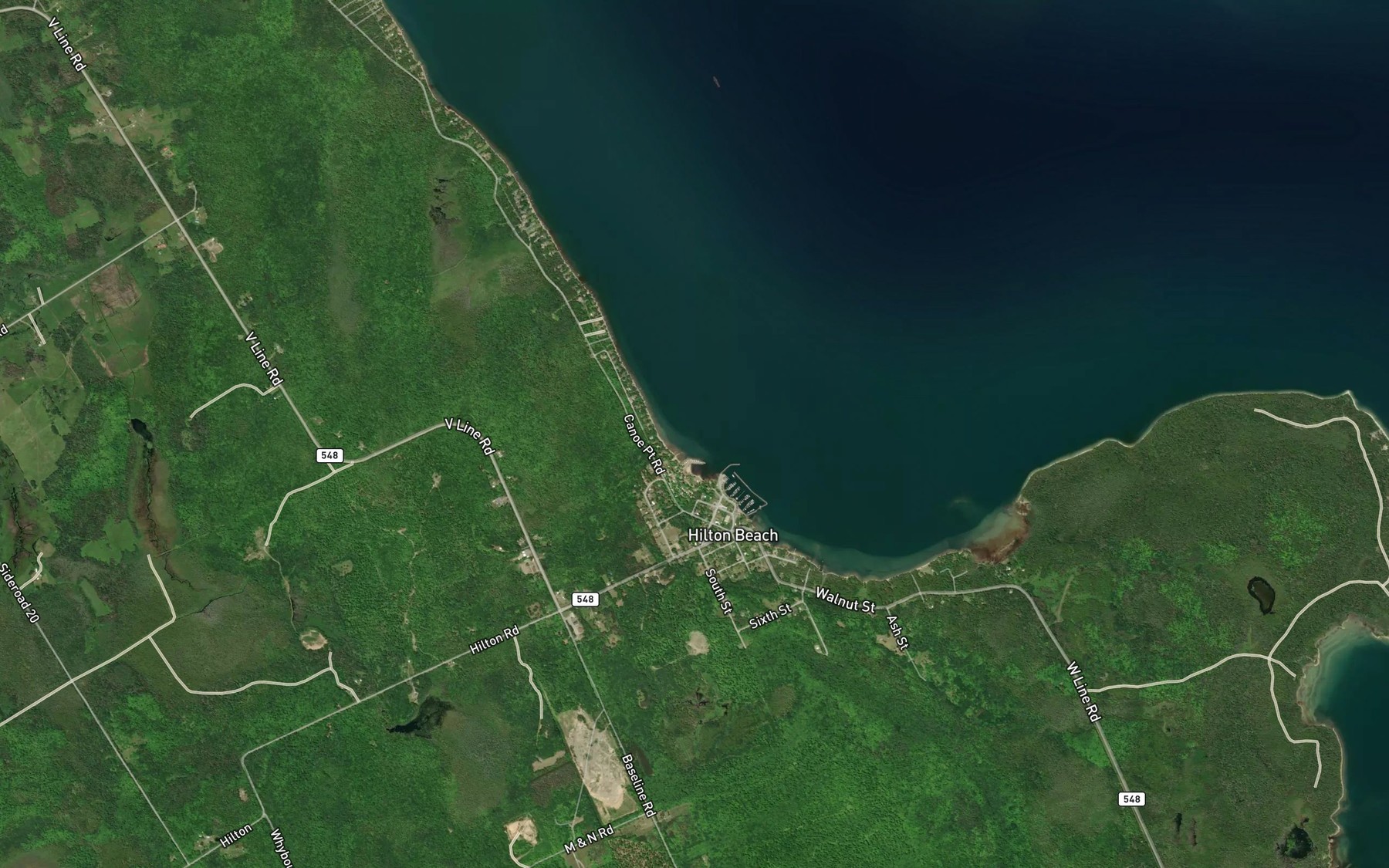 Satellite map of the Jagger's Creek