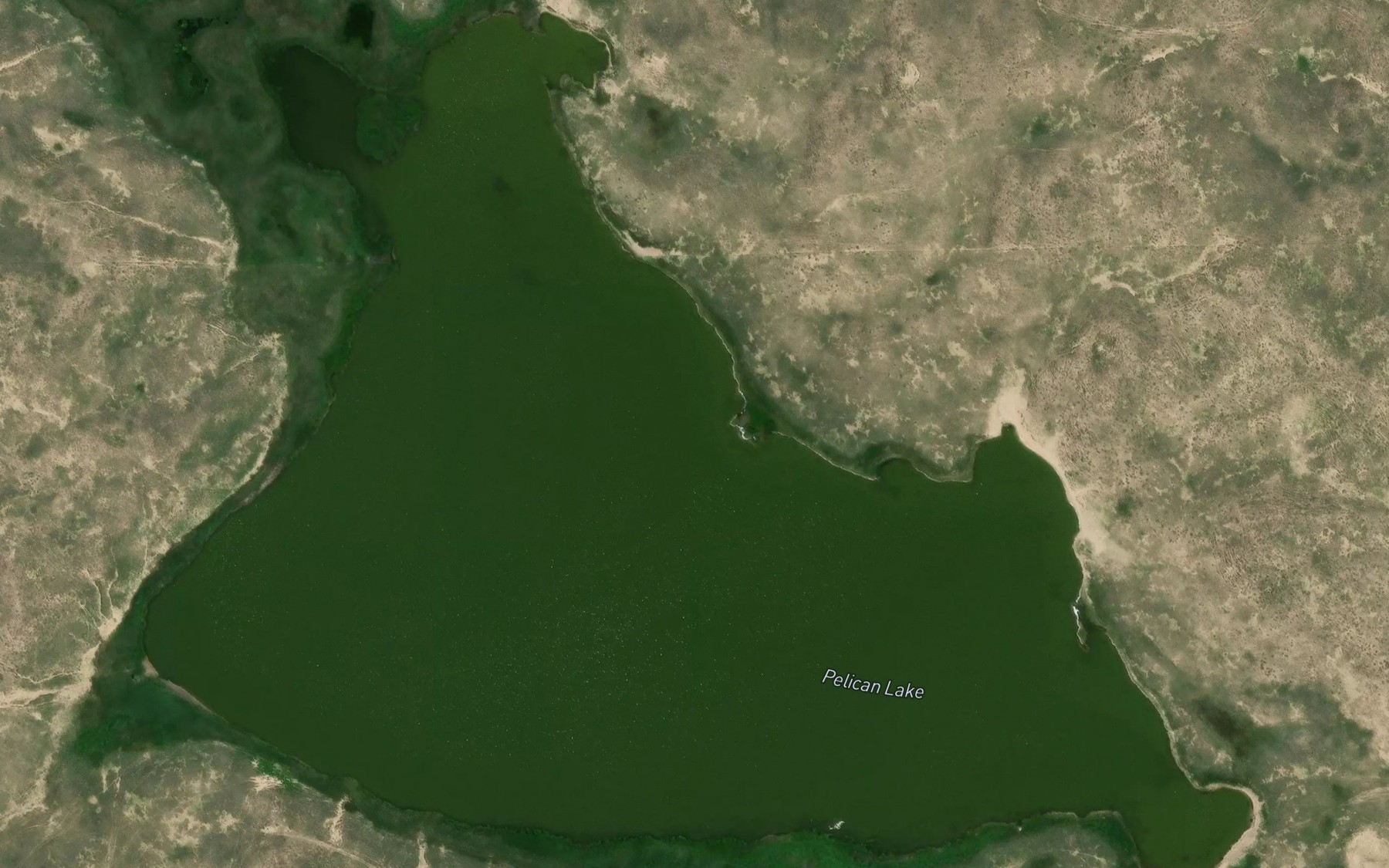 Satellite map of the Pelican Lake