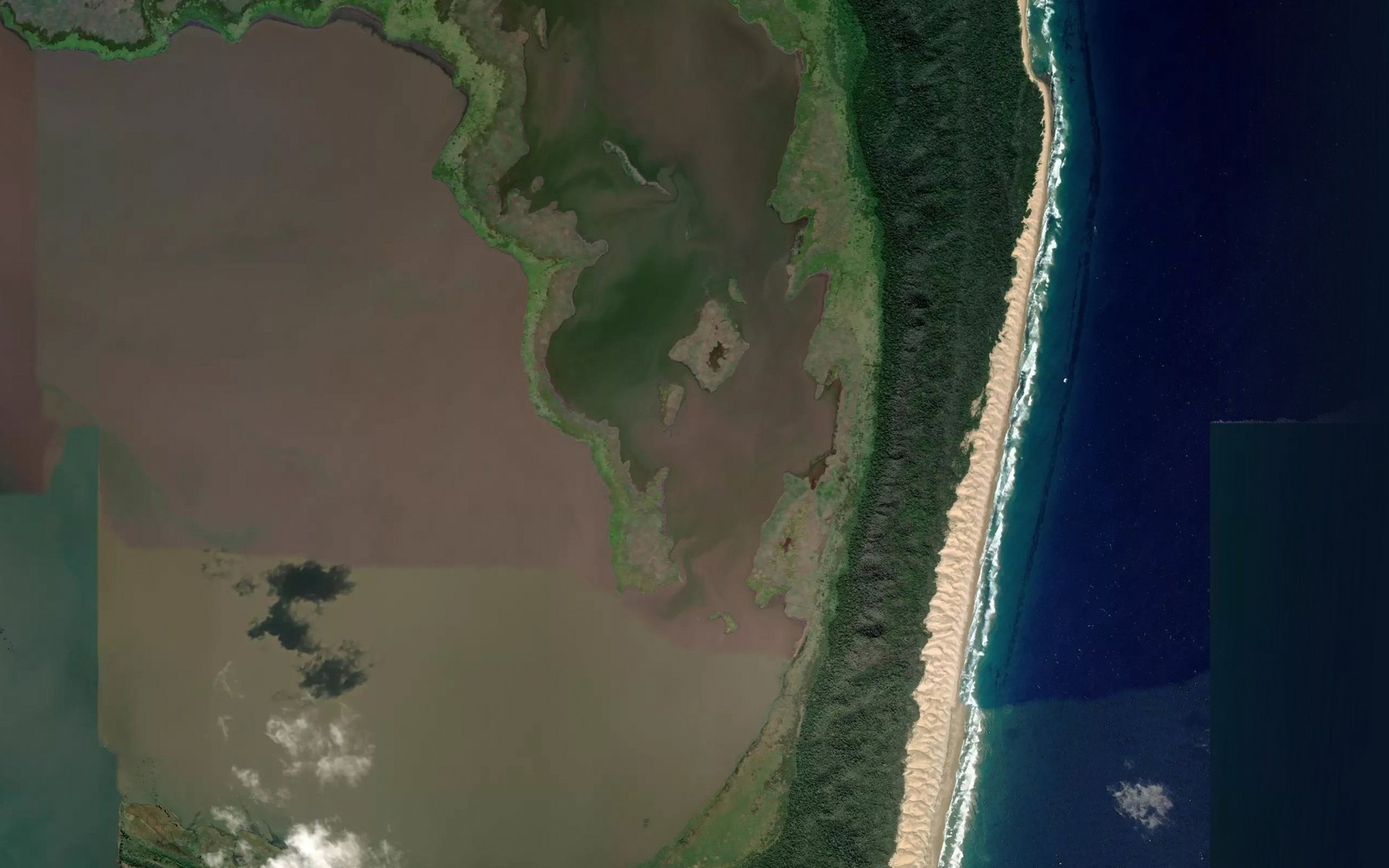 Satellite map of the Shelley's Lake South