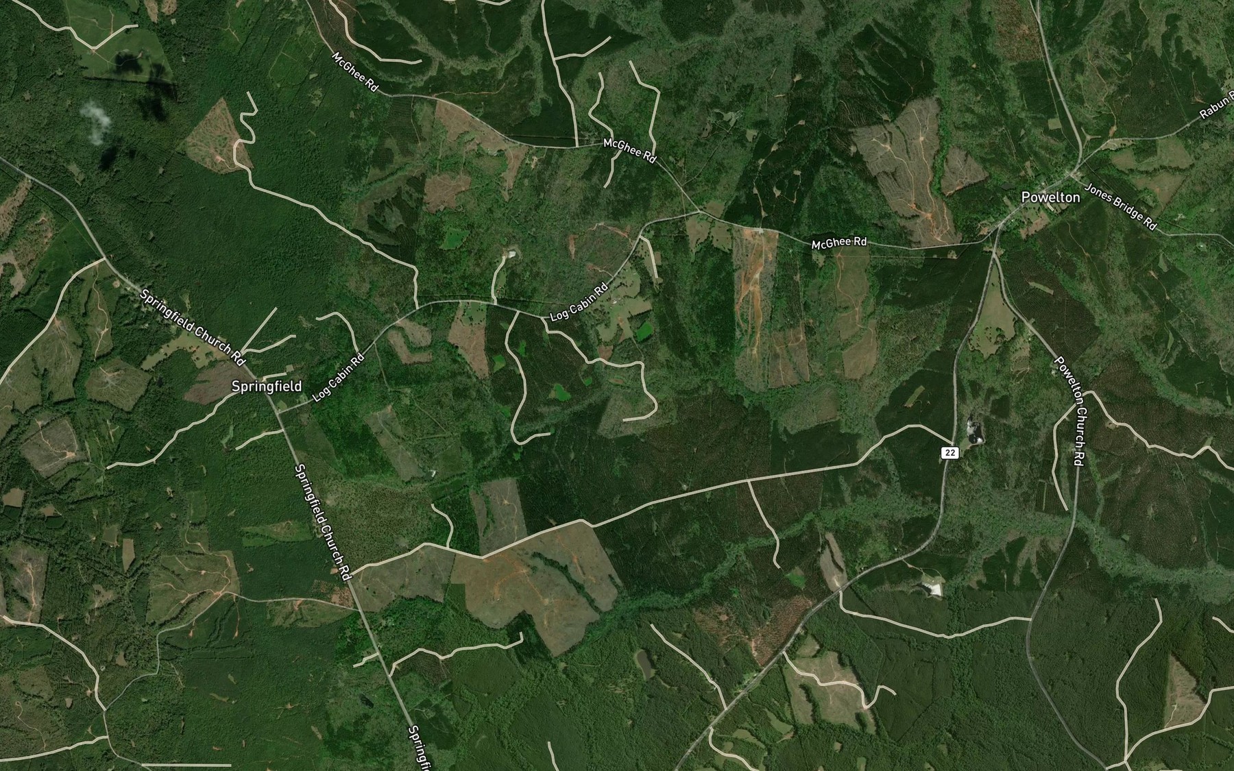 Satellite map of the Battle Branch