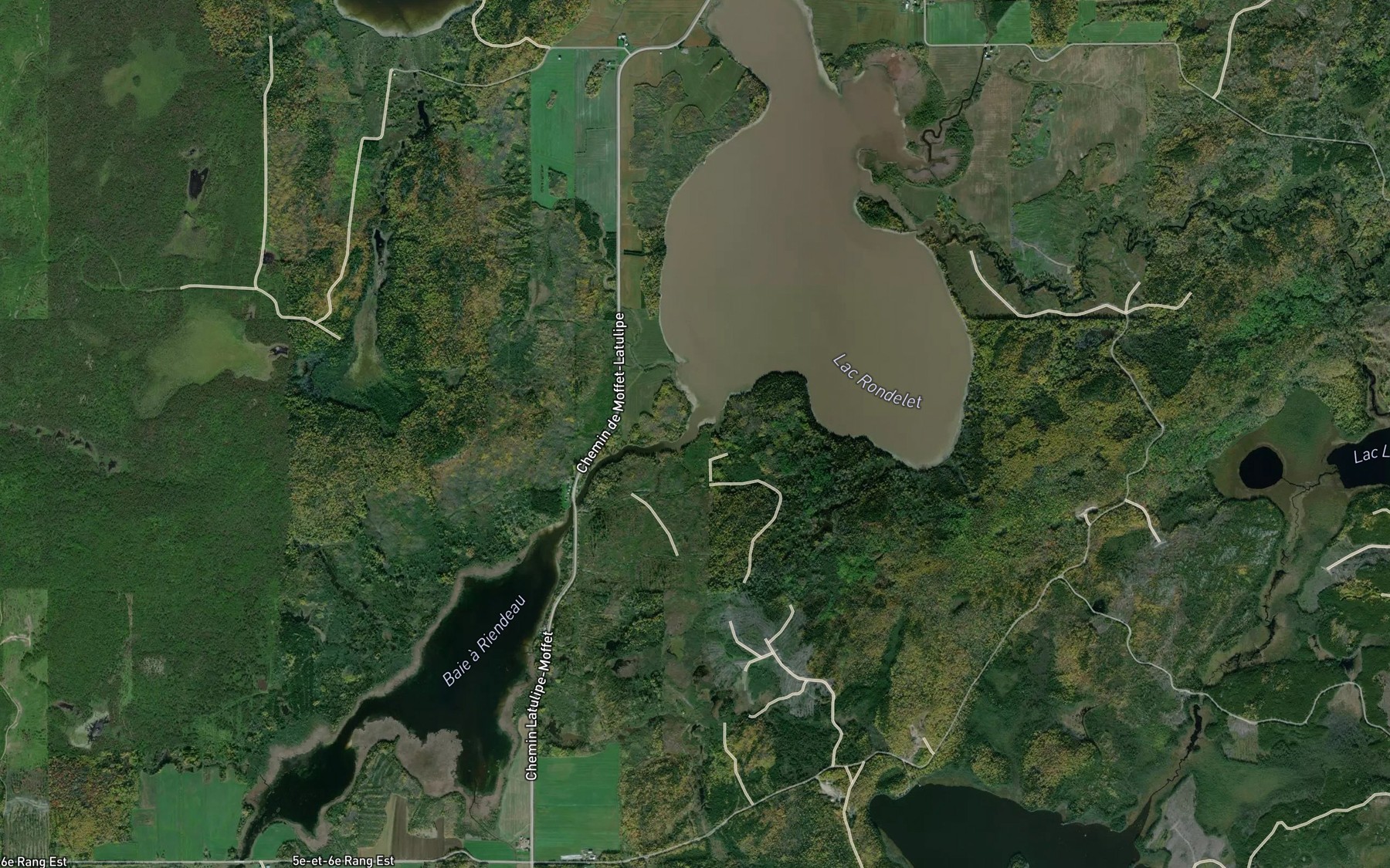 Satellite map of the Ruisseau Quenneville