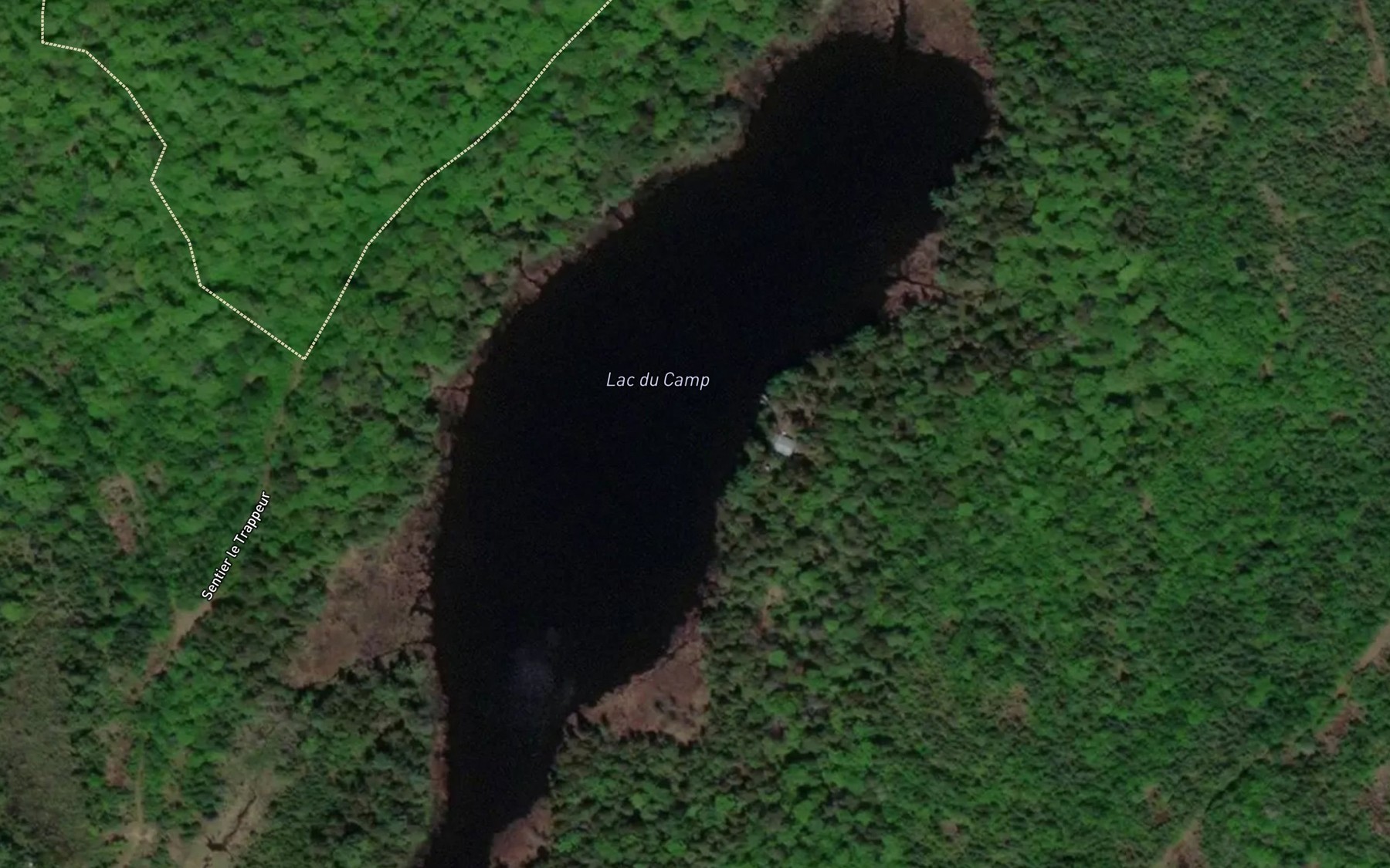 Satellite map of the Lac du Camp