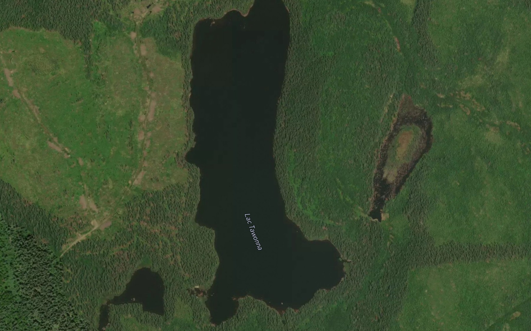 Satellite map of the Lac Tawonna