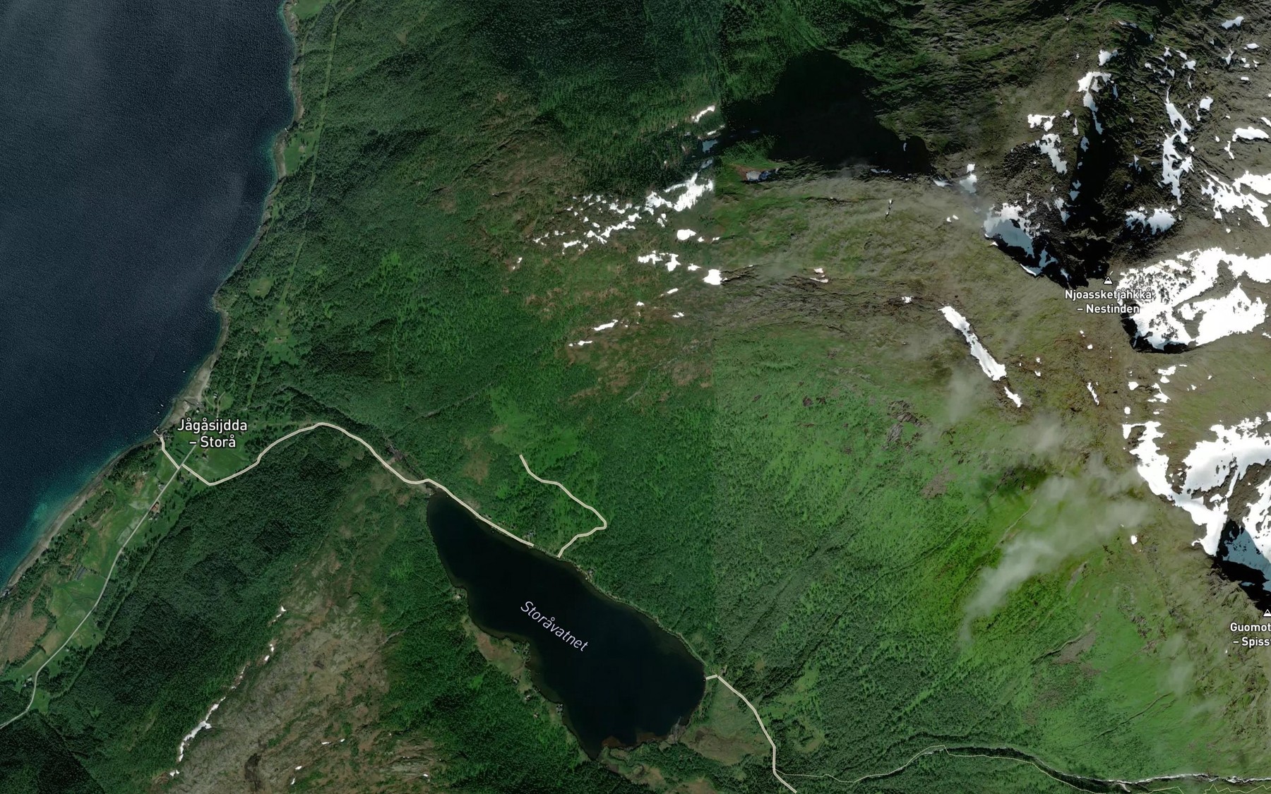 Satellite map of the Sauelva