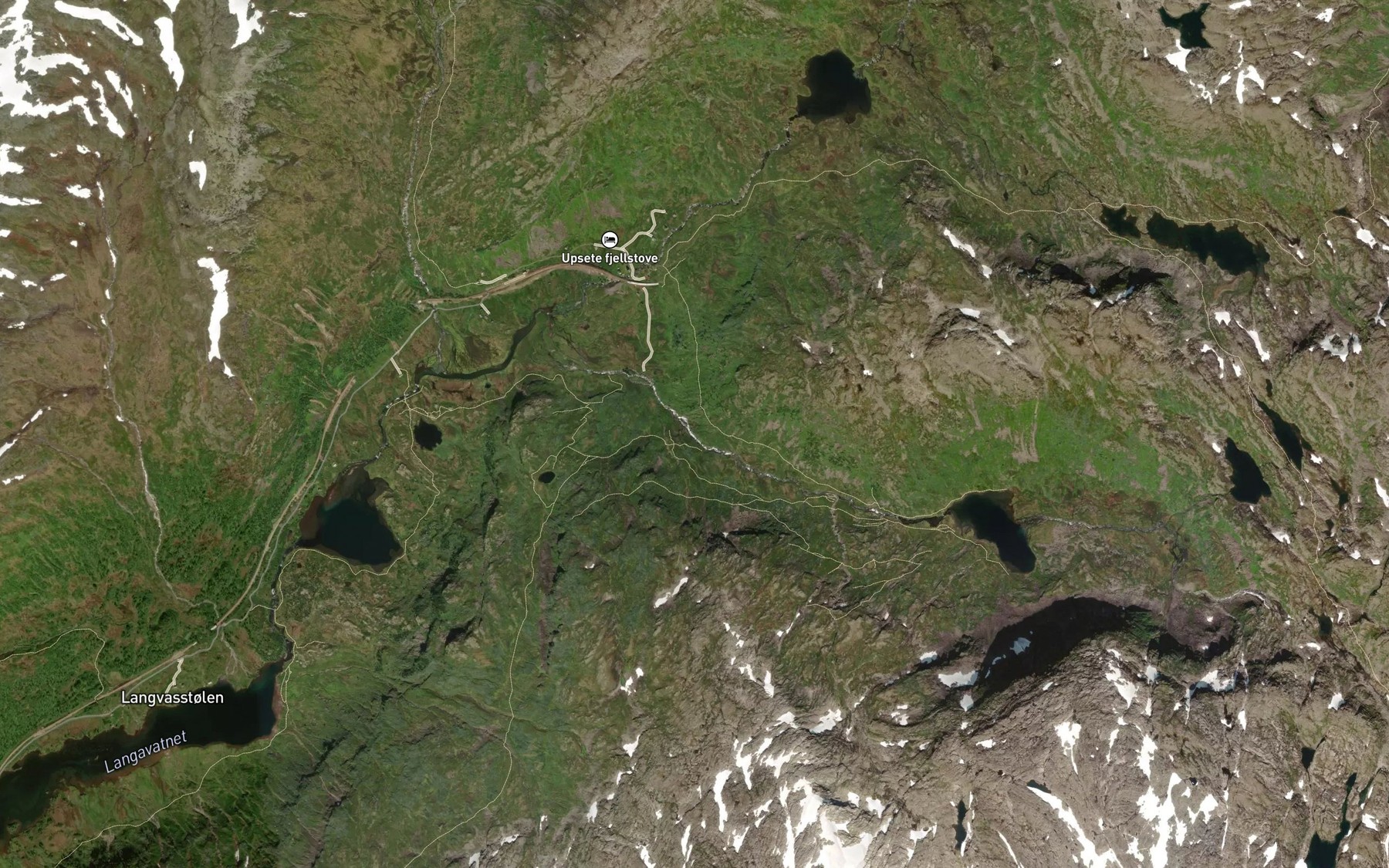 Satellite map of the Gangdola