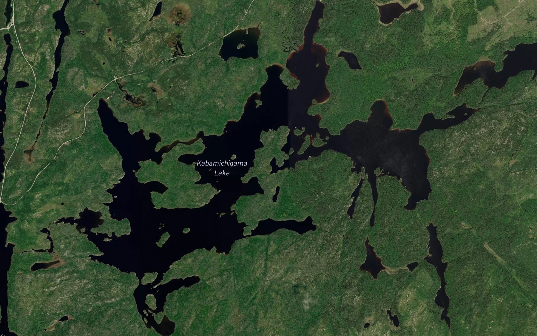 Satellite map of the Kabamichigama Lake
