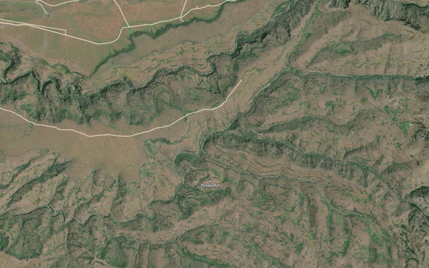 Satellite map of the Cottonwood Creek