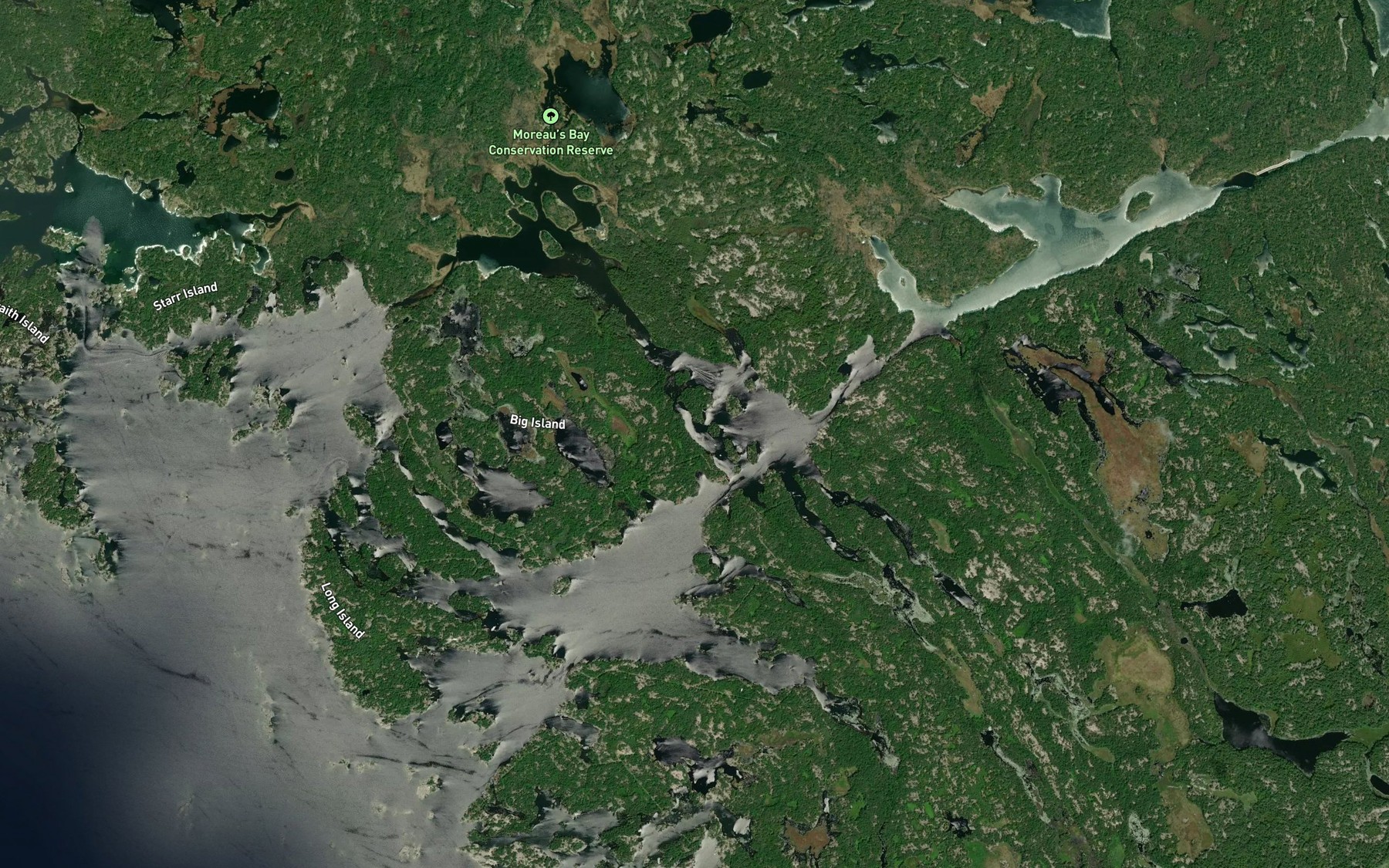 Satellite map of the Inner Bay