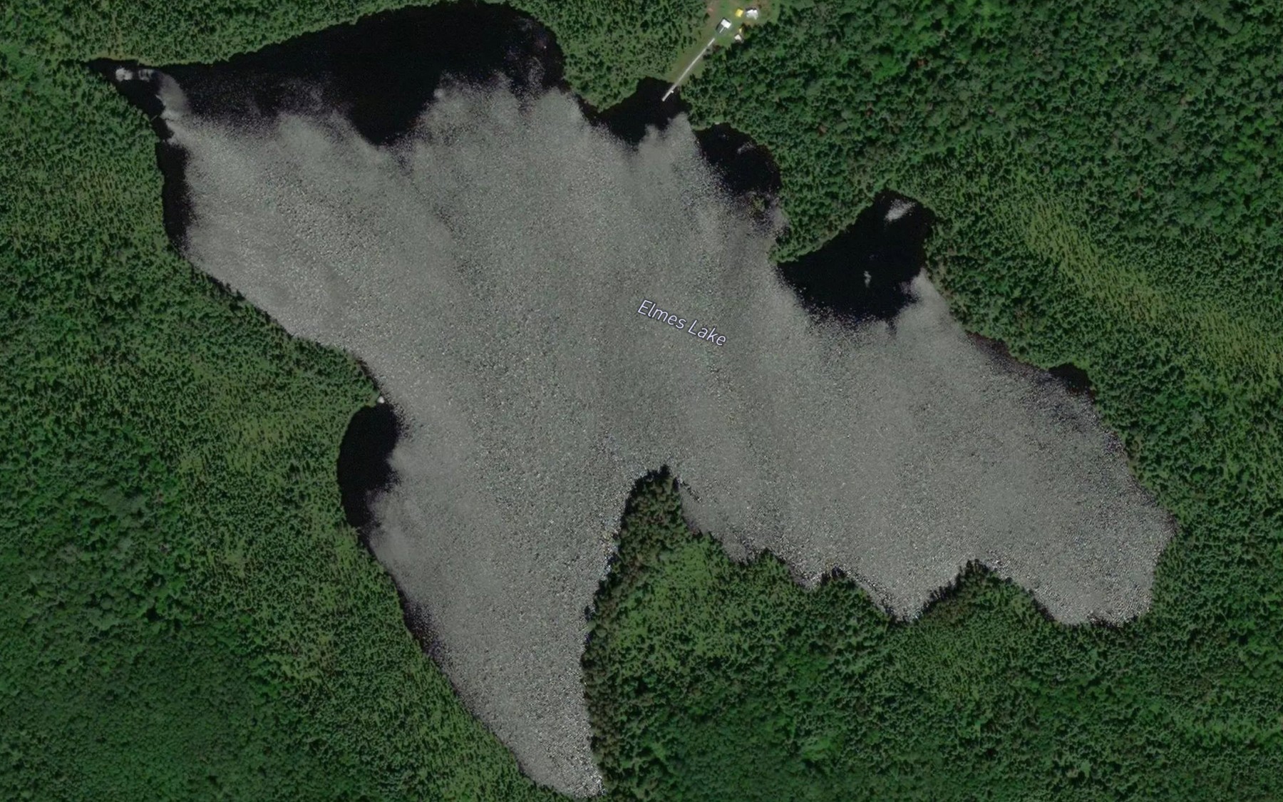Satellite map of the Elmes Lake