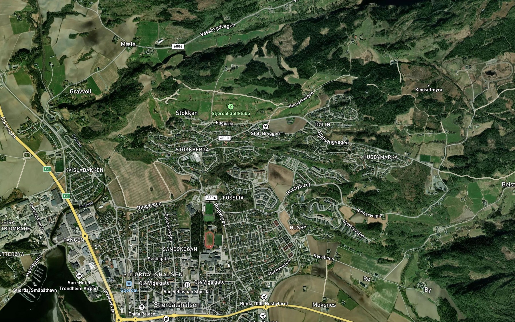 Satellite map of the Fosslibekken
