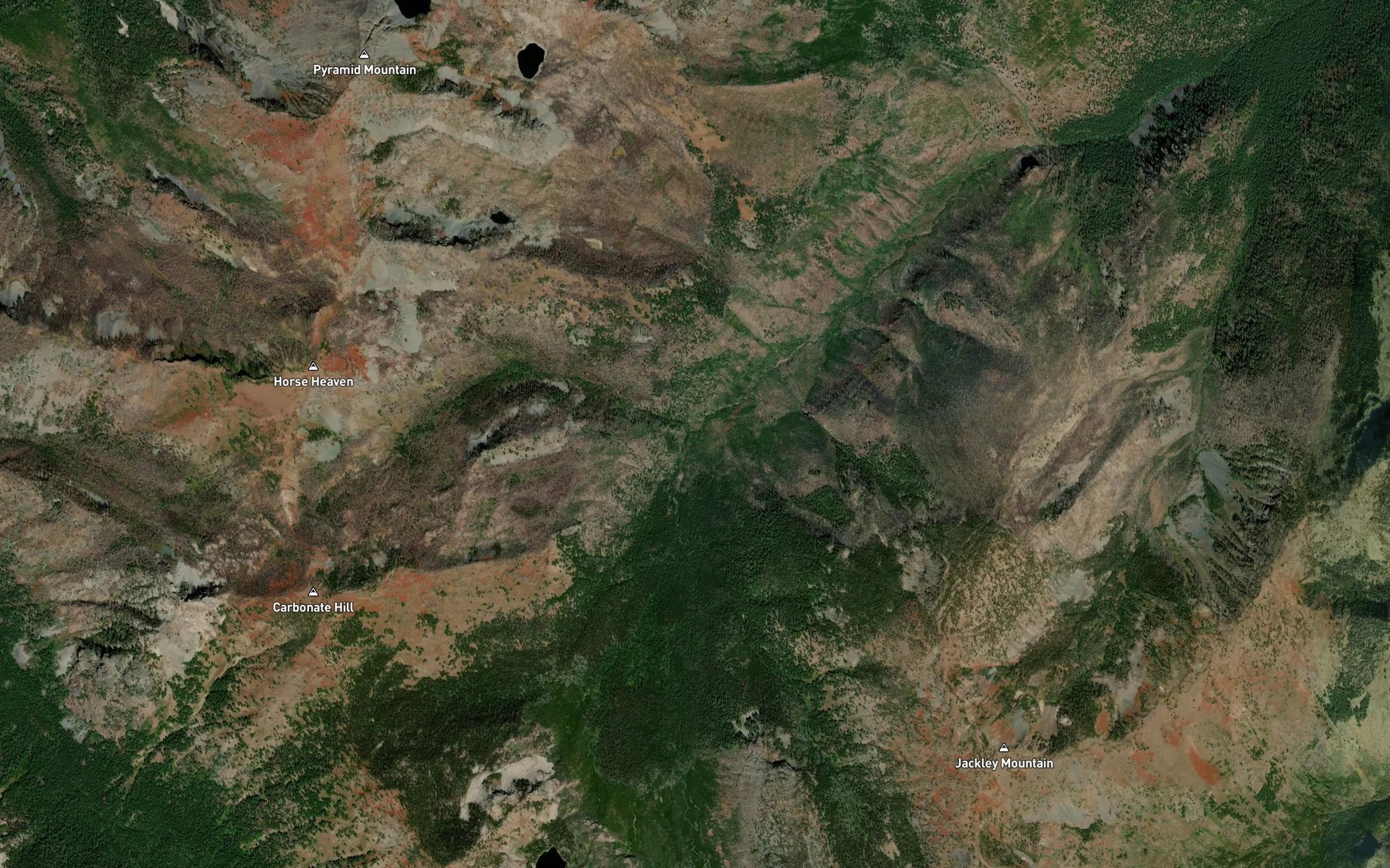 Satellite map of the Mill Creek