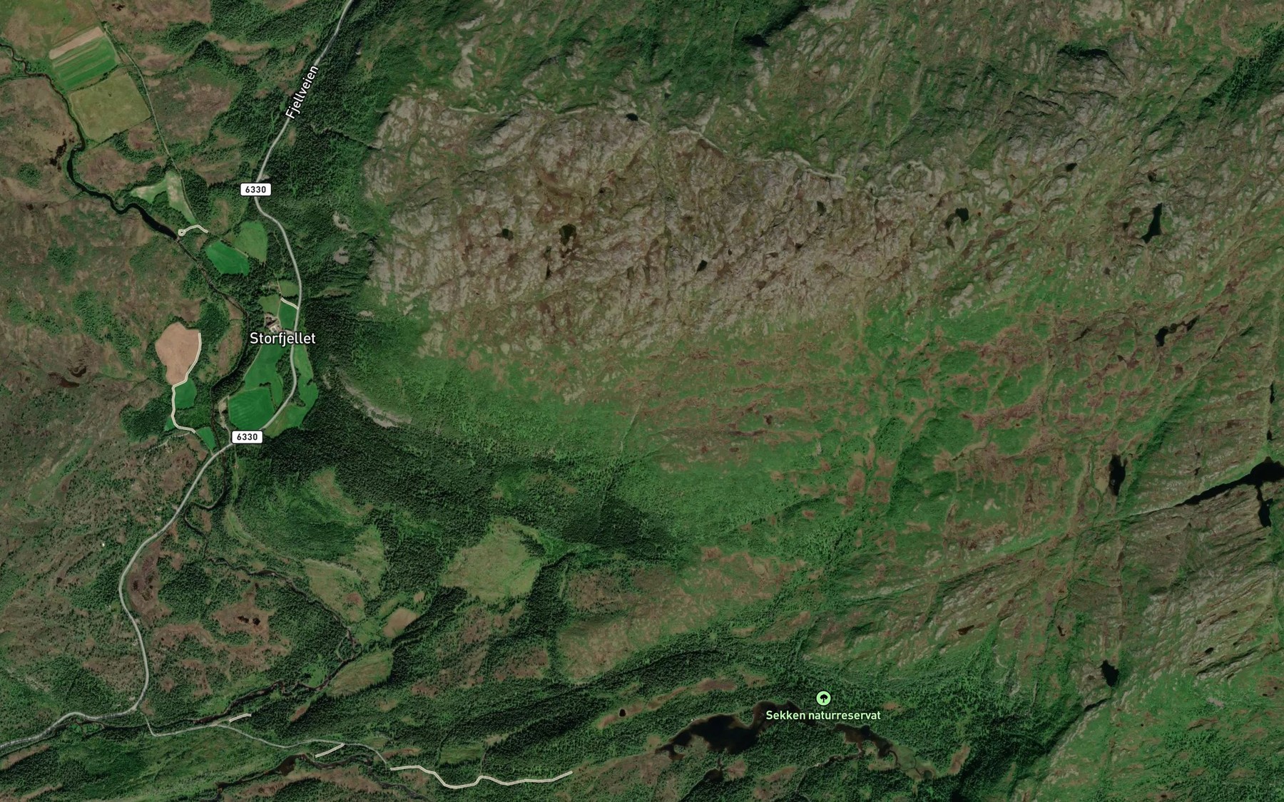 Satellite map of the Finnvollbekken