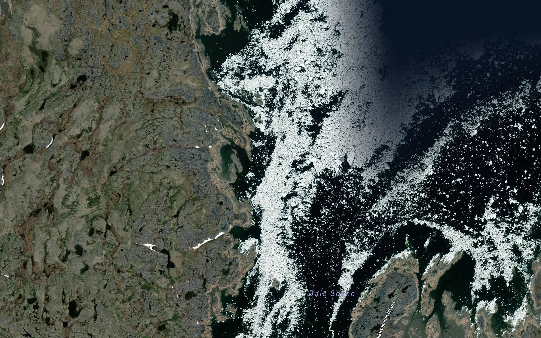 Satellite map of the Baie Seche