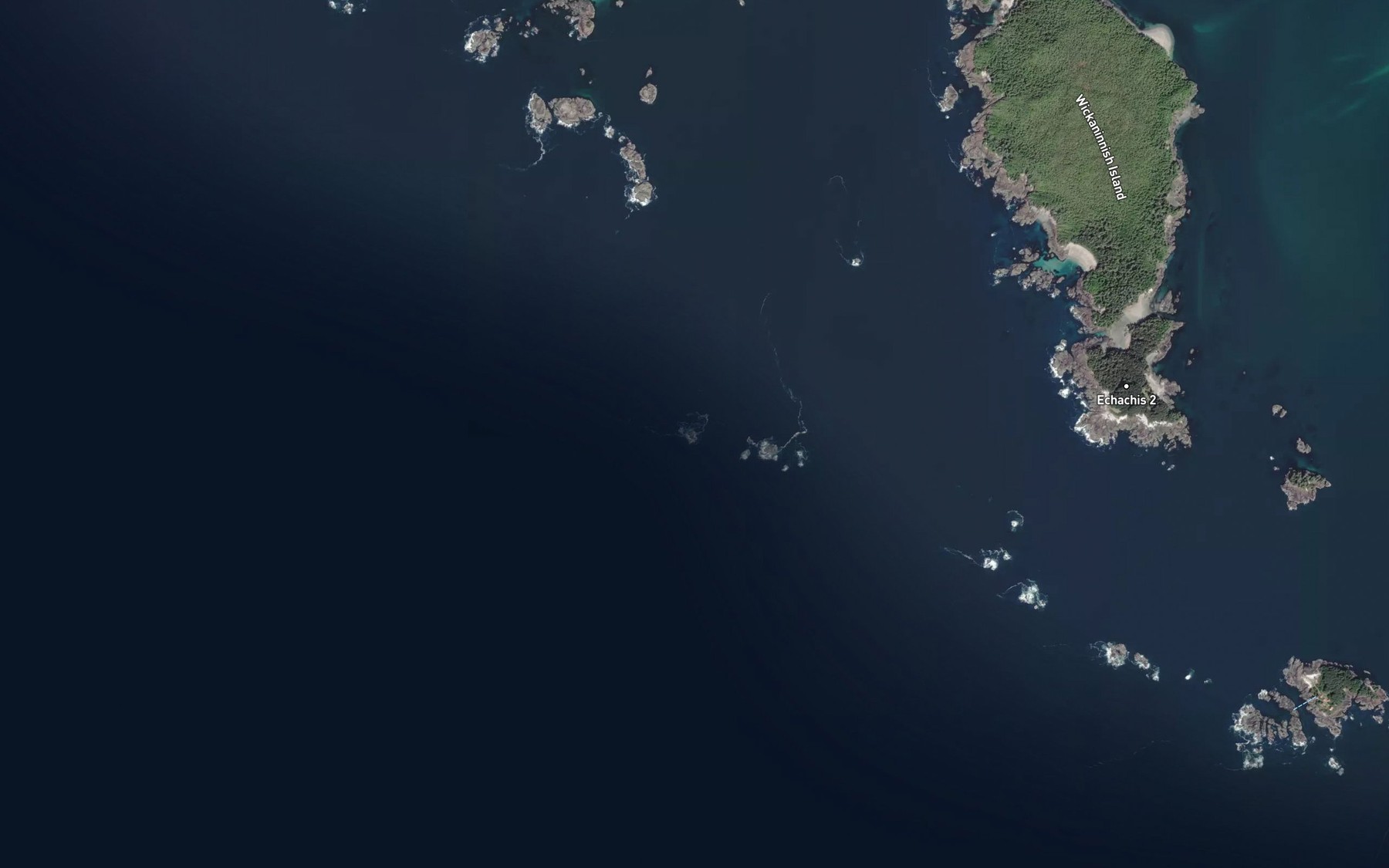 Satellite map of the McKay Reef