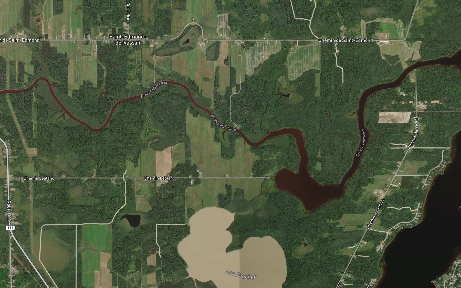 Satellite map of the Ruisseau Fleury
