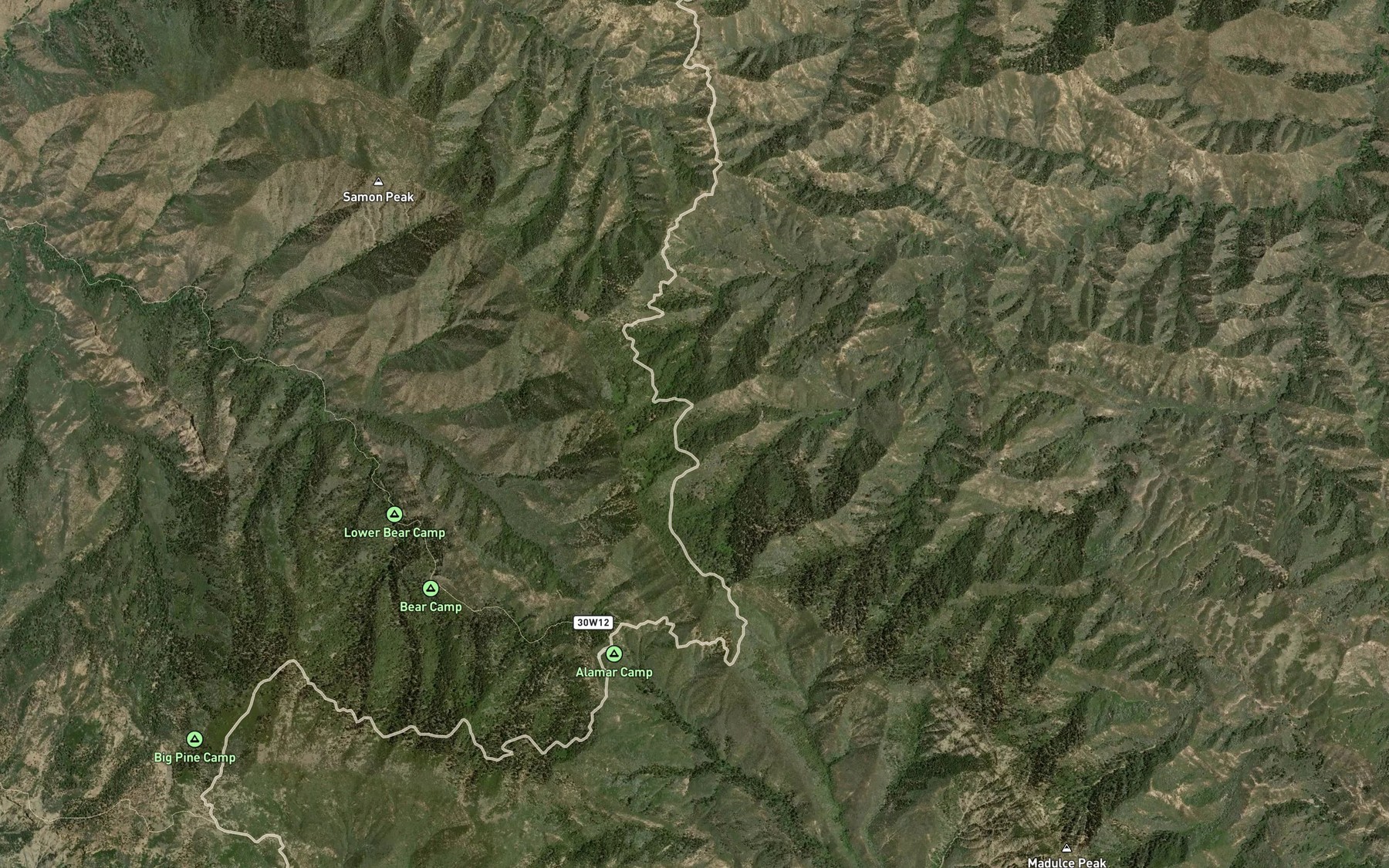 Satellite map of the Choke Cherry Spring