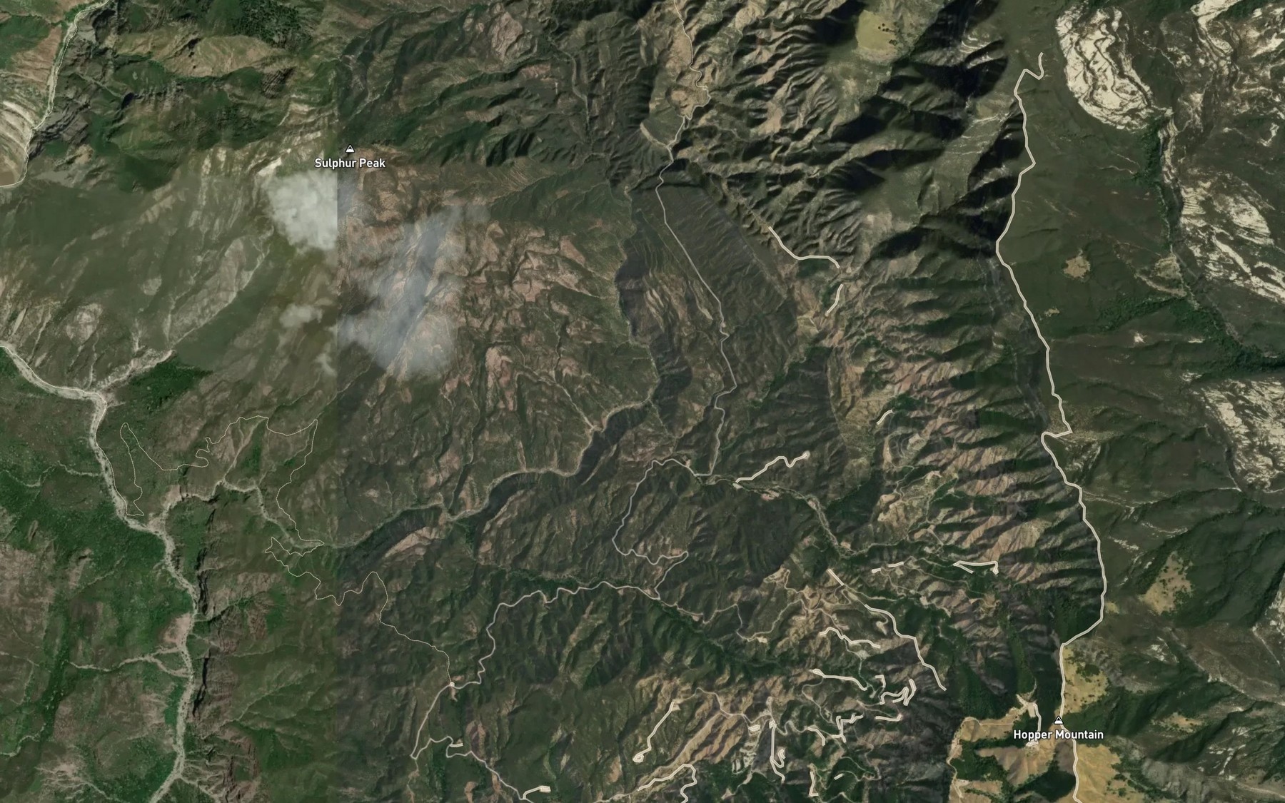 Satellite map of the Redrock Creek
