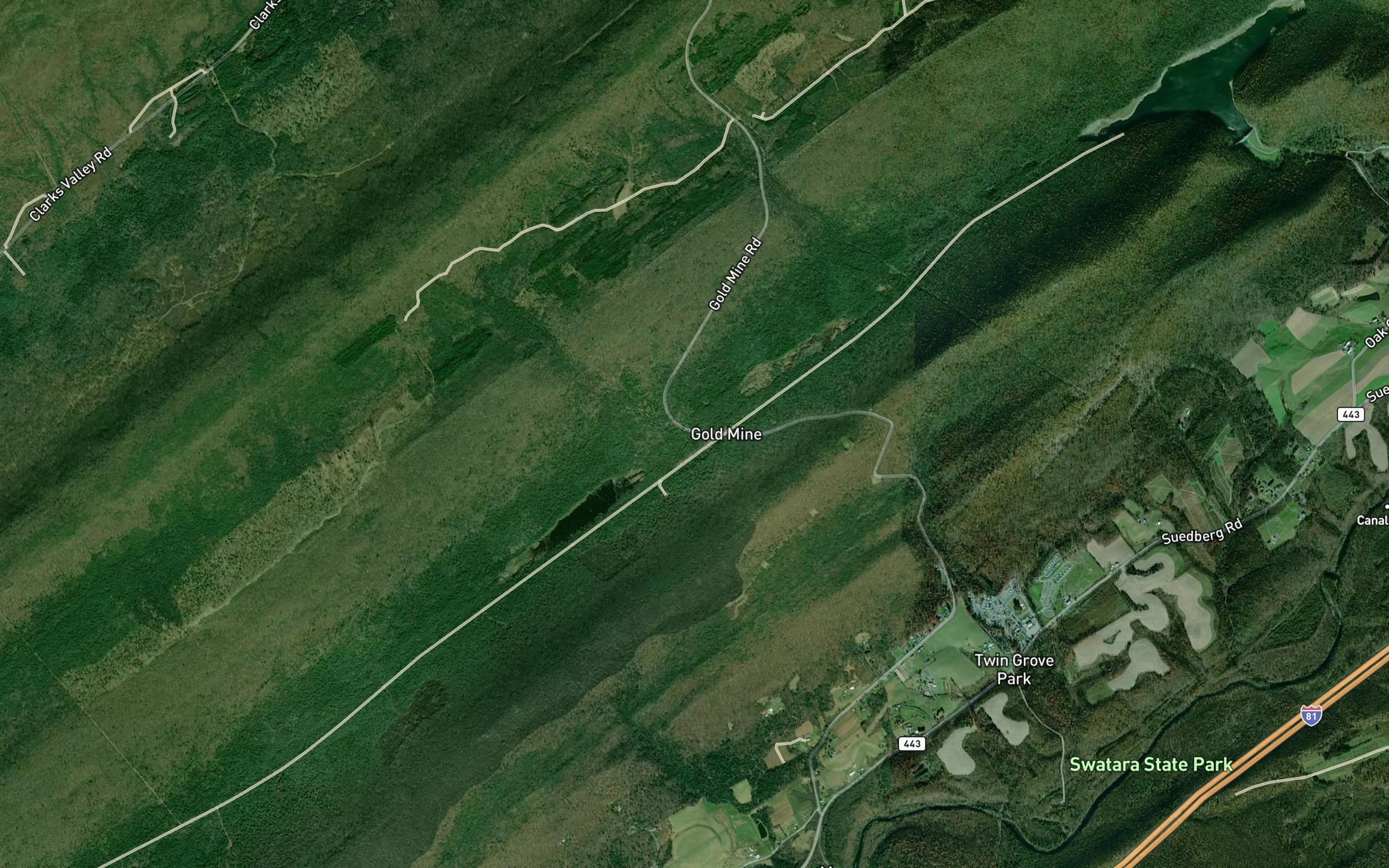 Satellite map of the Gold Mine Run