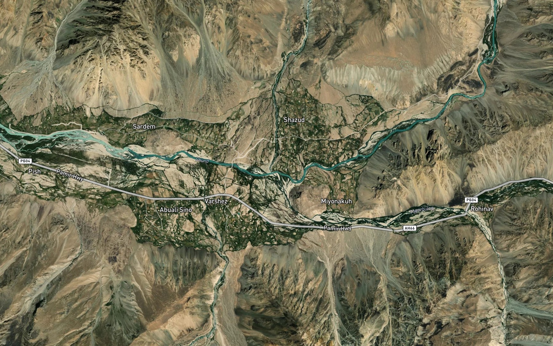 Satellite map of the Toguzbulak